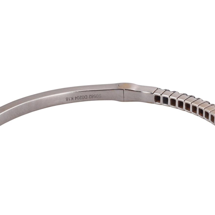 18k Gold Diamond Sapphire Bangle Bracelet