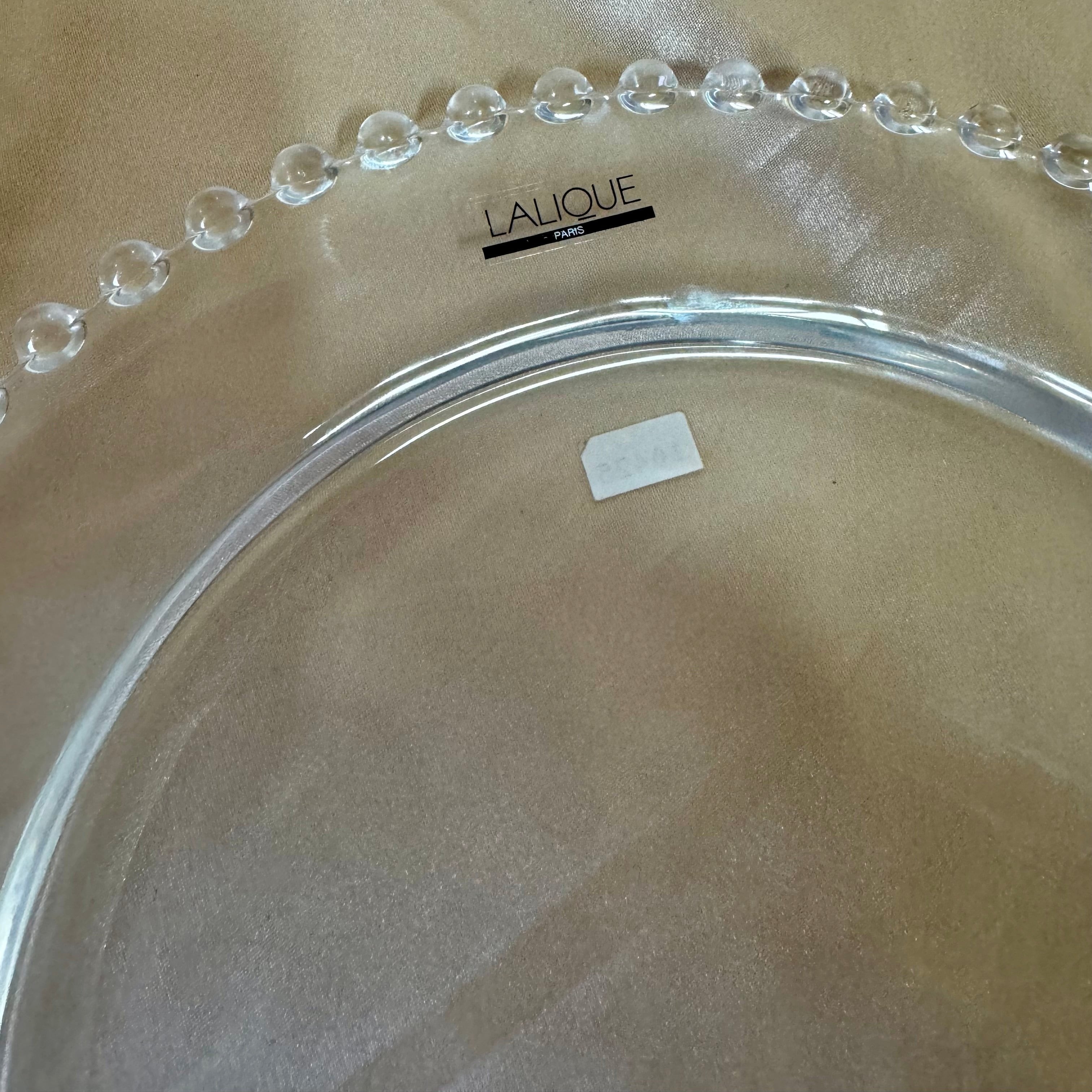 Lalique Crystal Andlau Assiette Dessert Plate Set of 3 90592103586