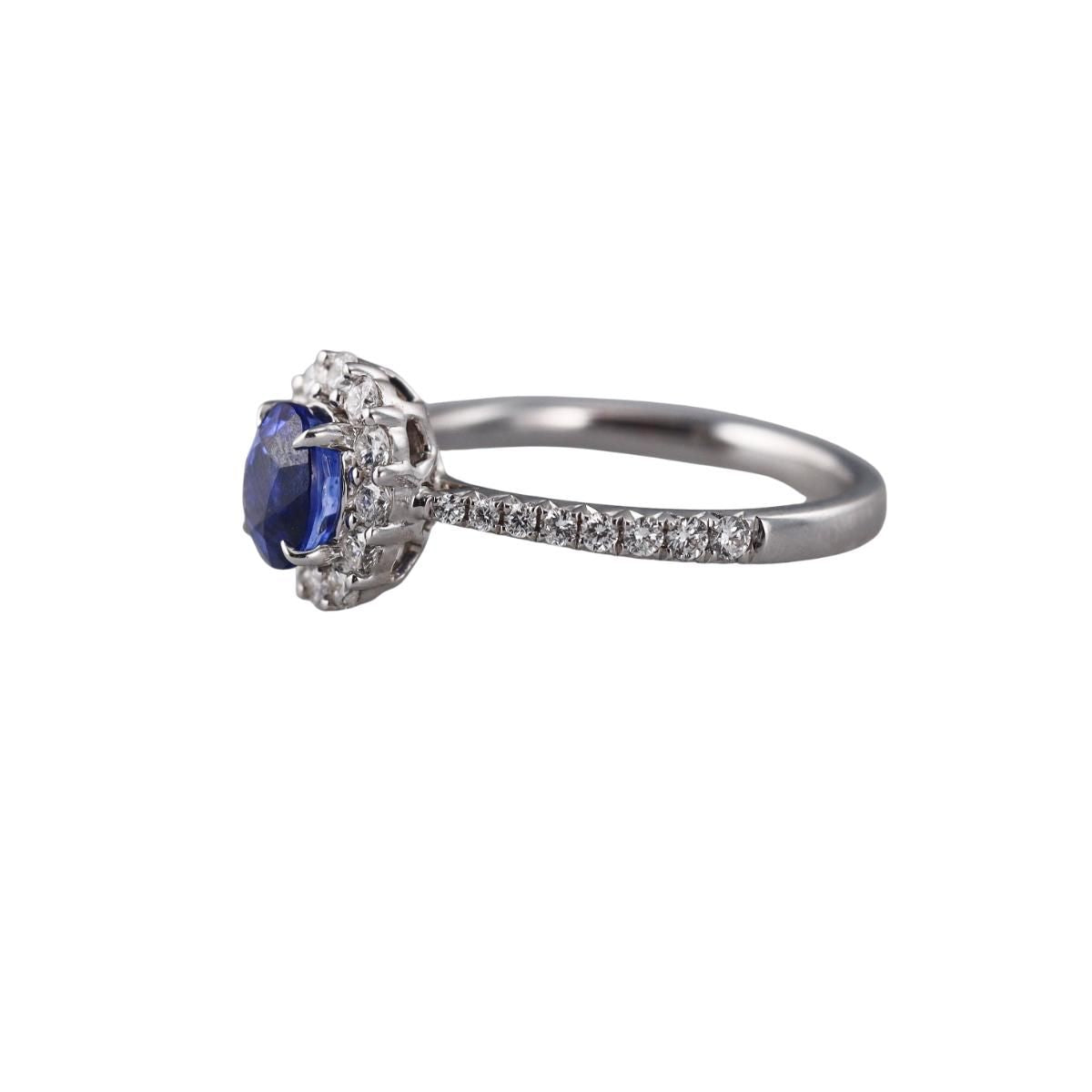18k Gold Diamond Sapphire Ring