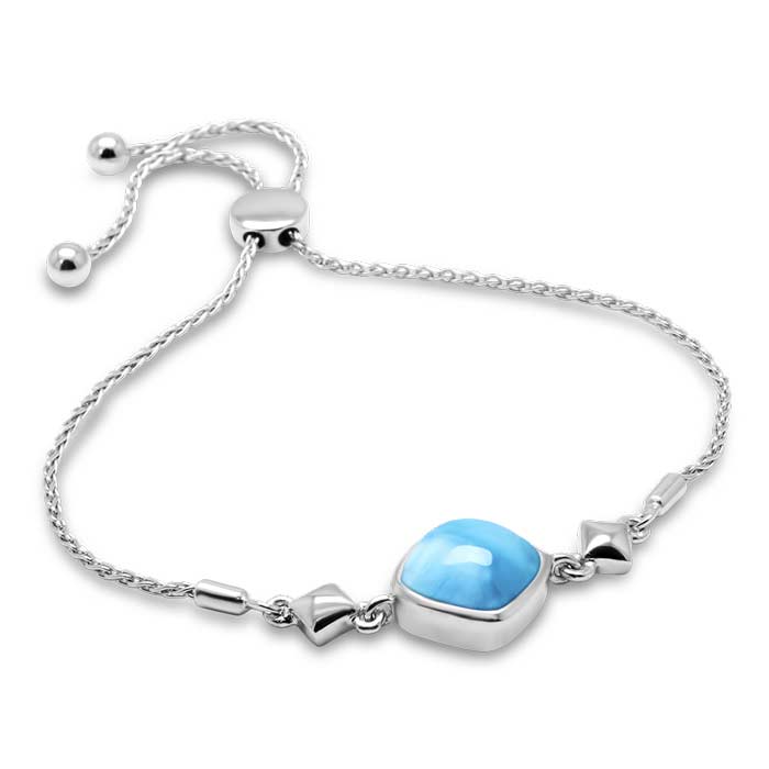 Marahlago Sterling Silver Larimar Boho Bracelet Retail $222 #022