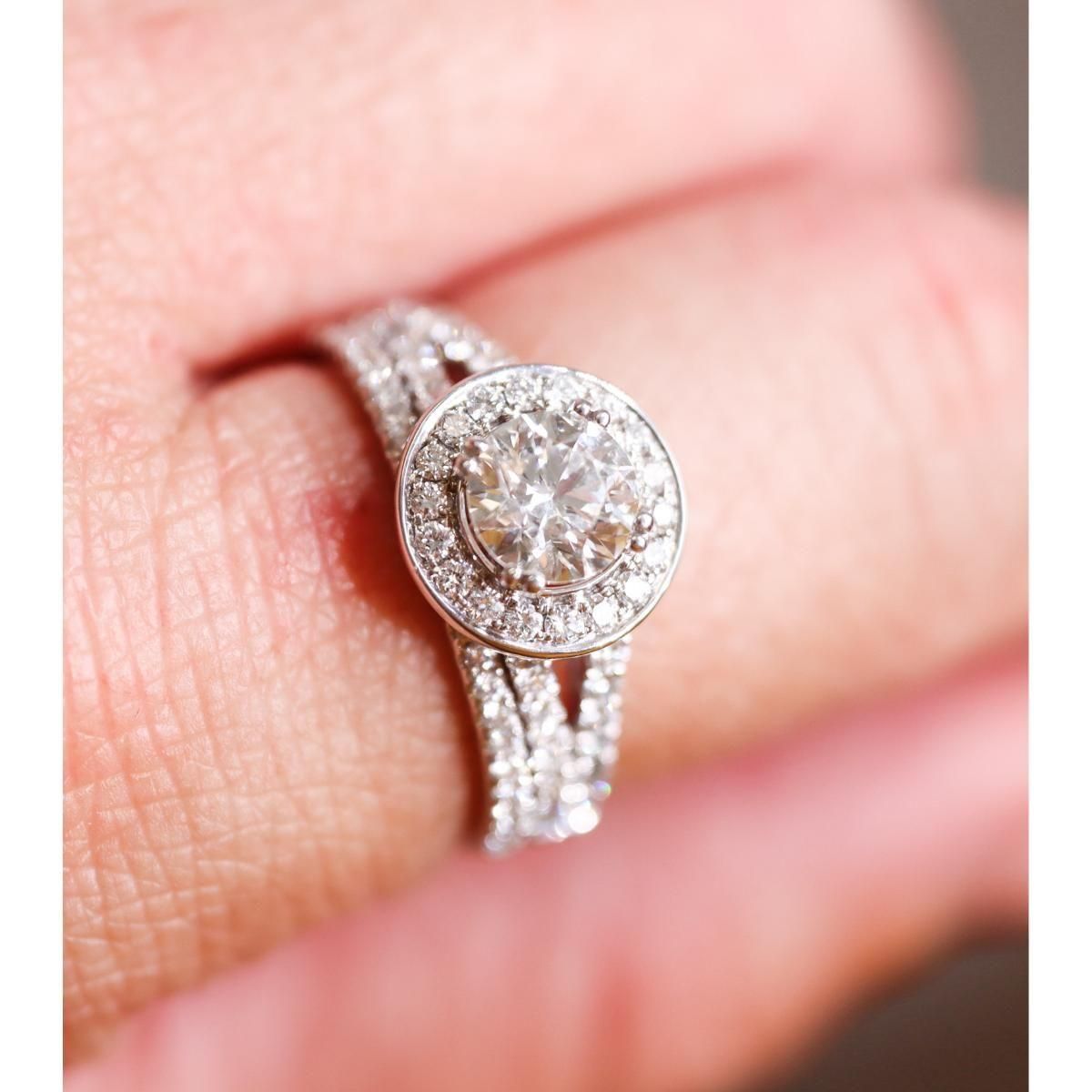 EGL 1.75ctw Lab Grown Diamond Engagement Wedding Ring Set 14k Gold