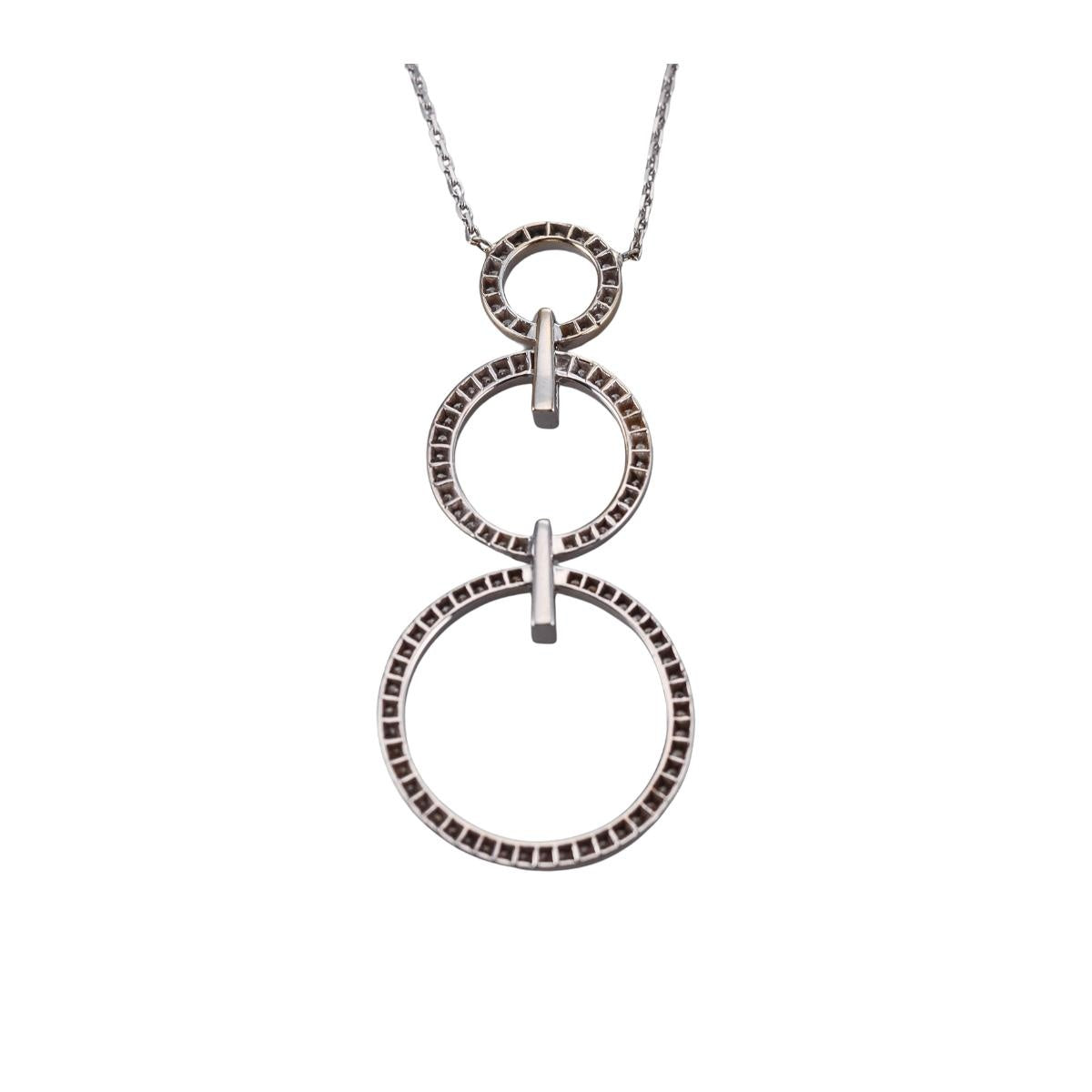 14k Gold Diamond Circle Pendant Necklace