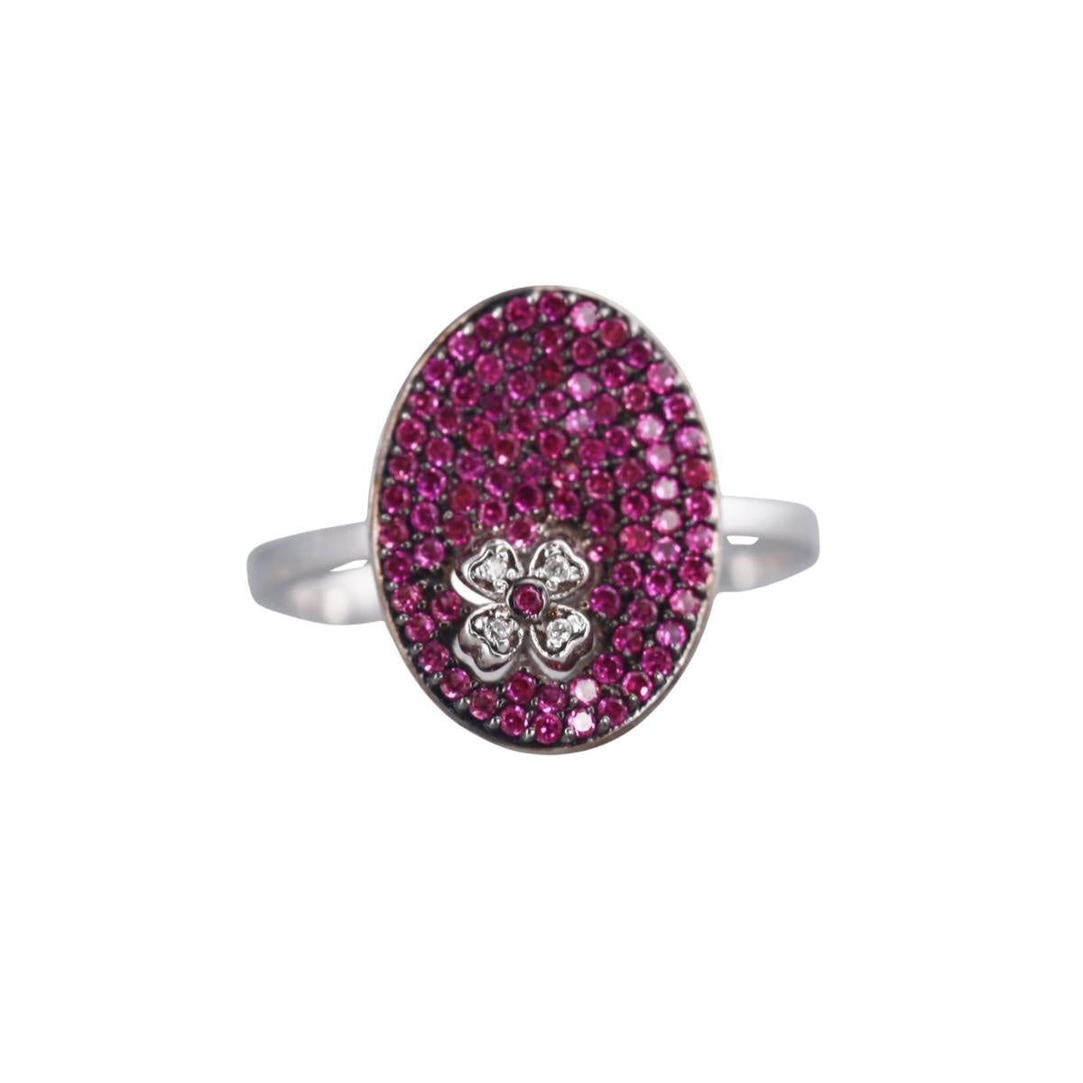 14k Gold Diamond Ruby Ring