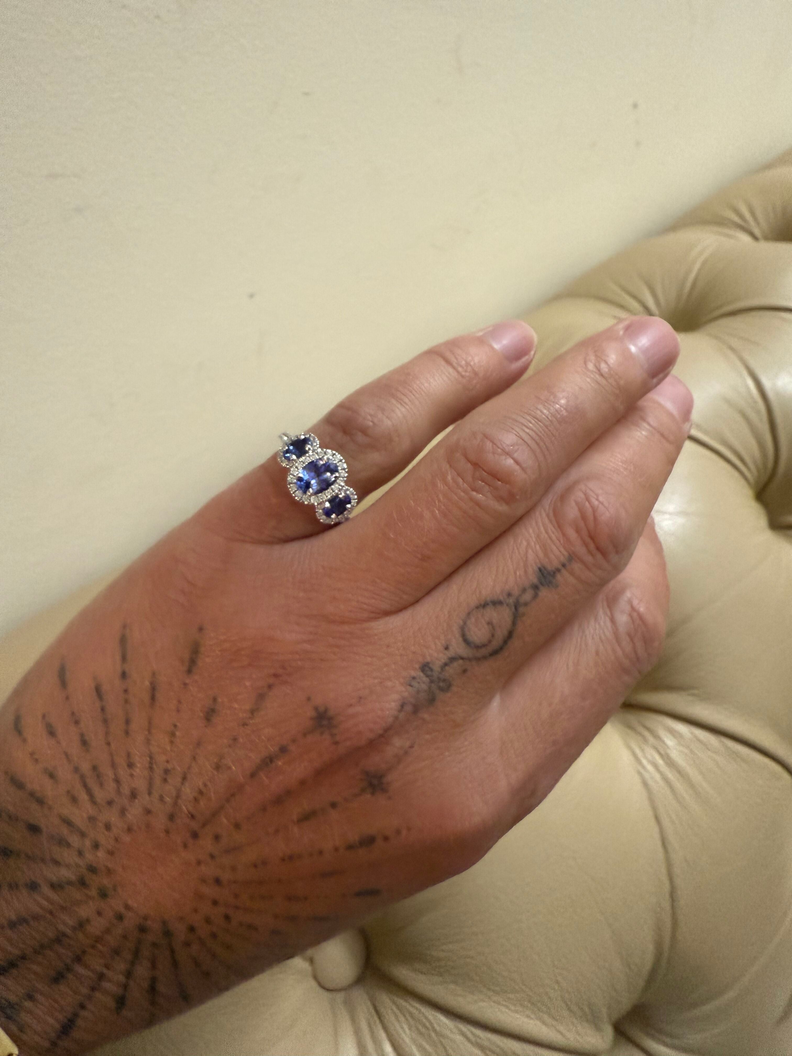 14k Gold Diamond Tanzanite Ring