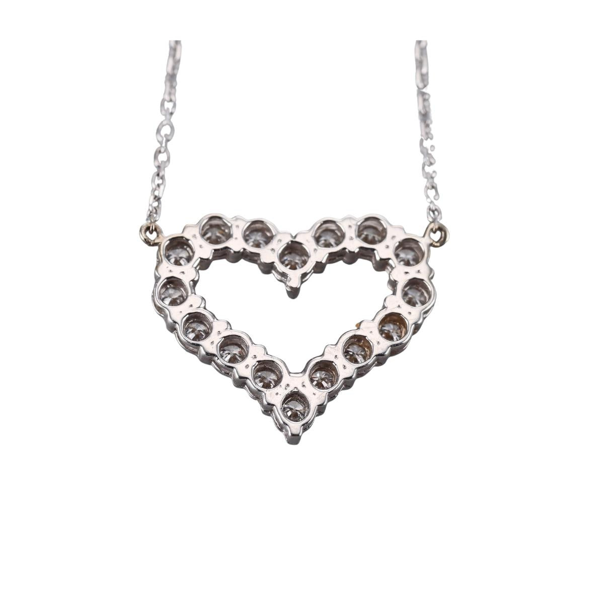 14k Gold Heart 2.12ctw Diamond Pendant Necklace