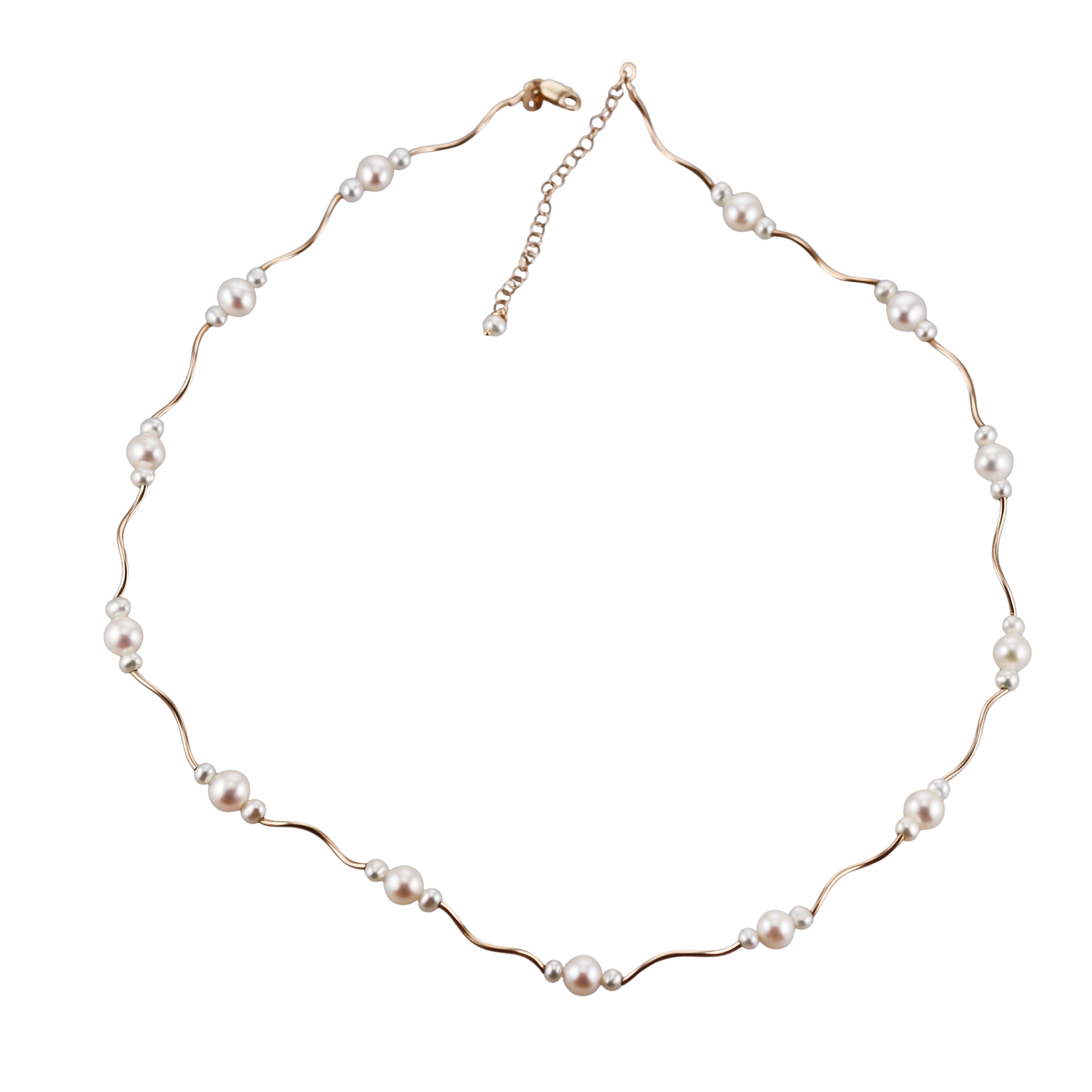 14k Gold Pearl  Necklace