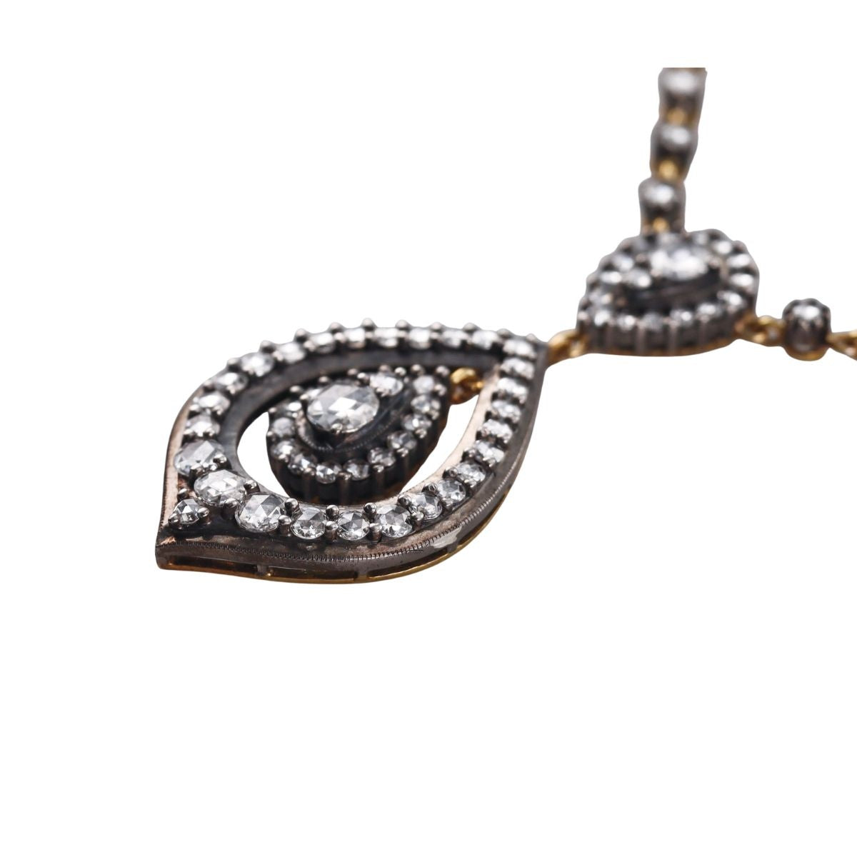 14k Gold Silver 3ctw Diamond Pendant Necklace