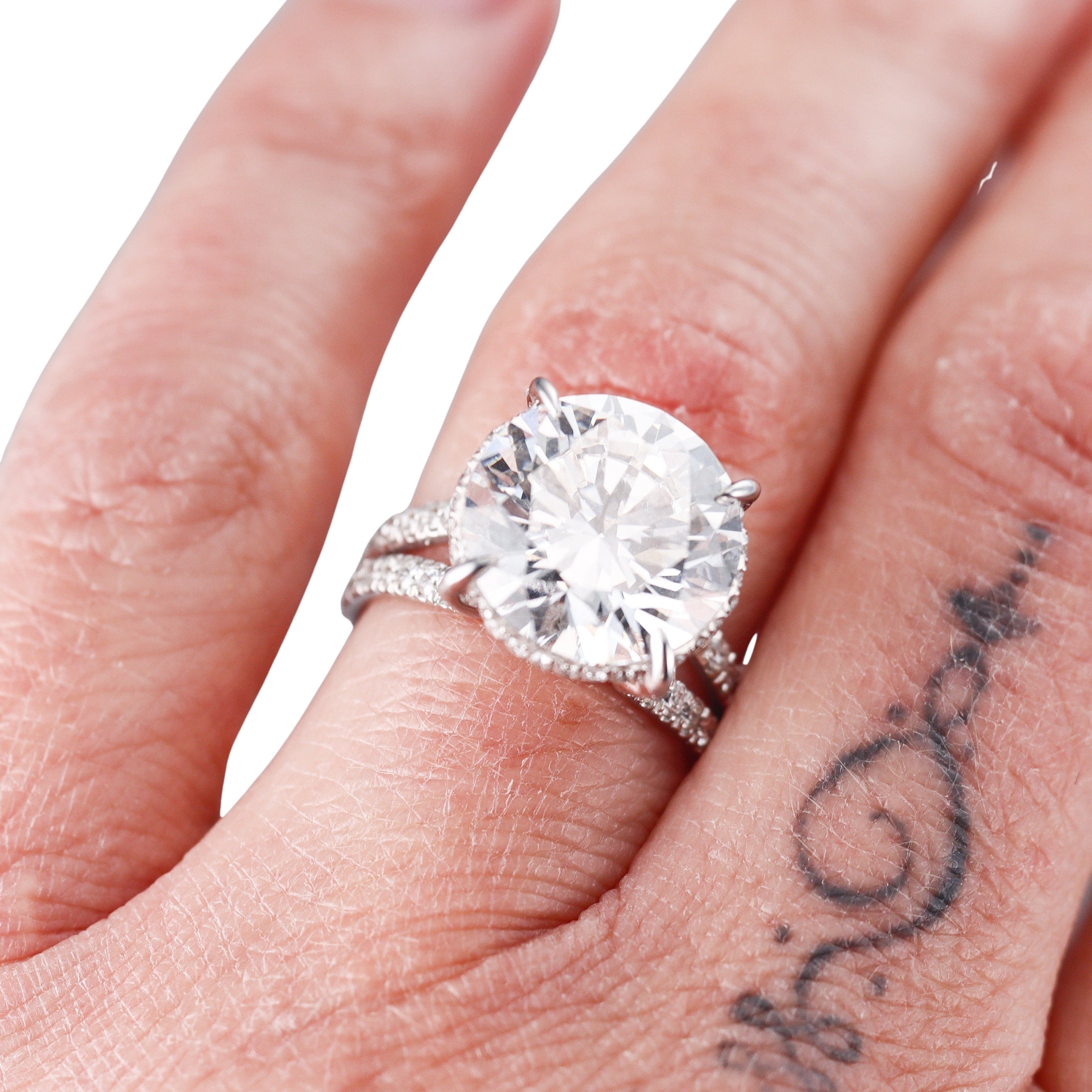 14k Solid Gold IGI Lab Grown 10.04ctw Diamond Engagement Ring