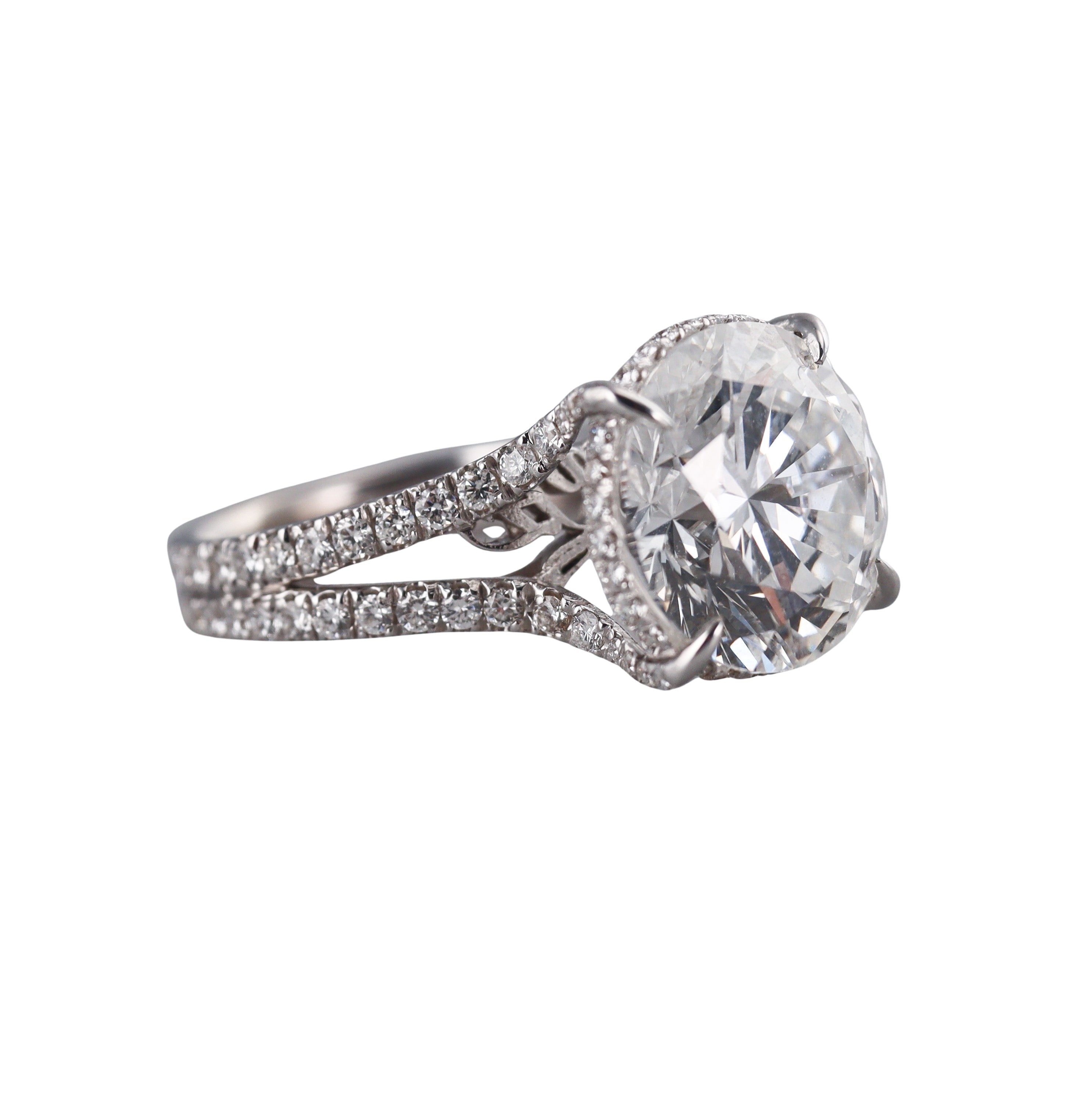 14k Solid Gold IGI Lab Grown 10.04ctw Diamond Engagement Ring