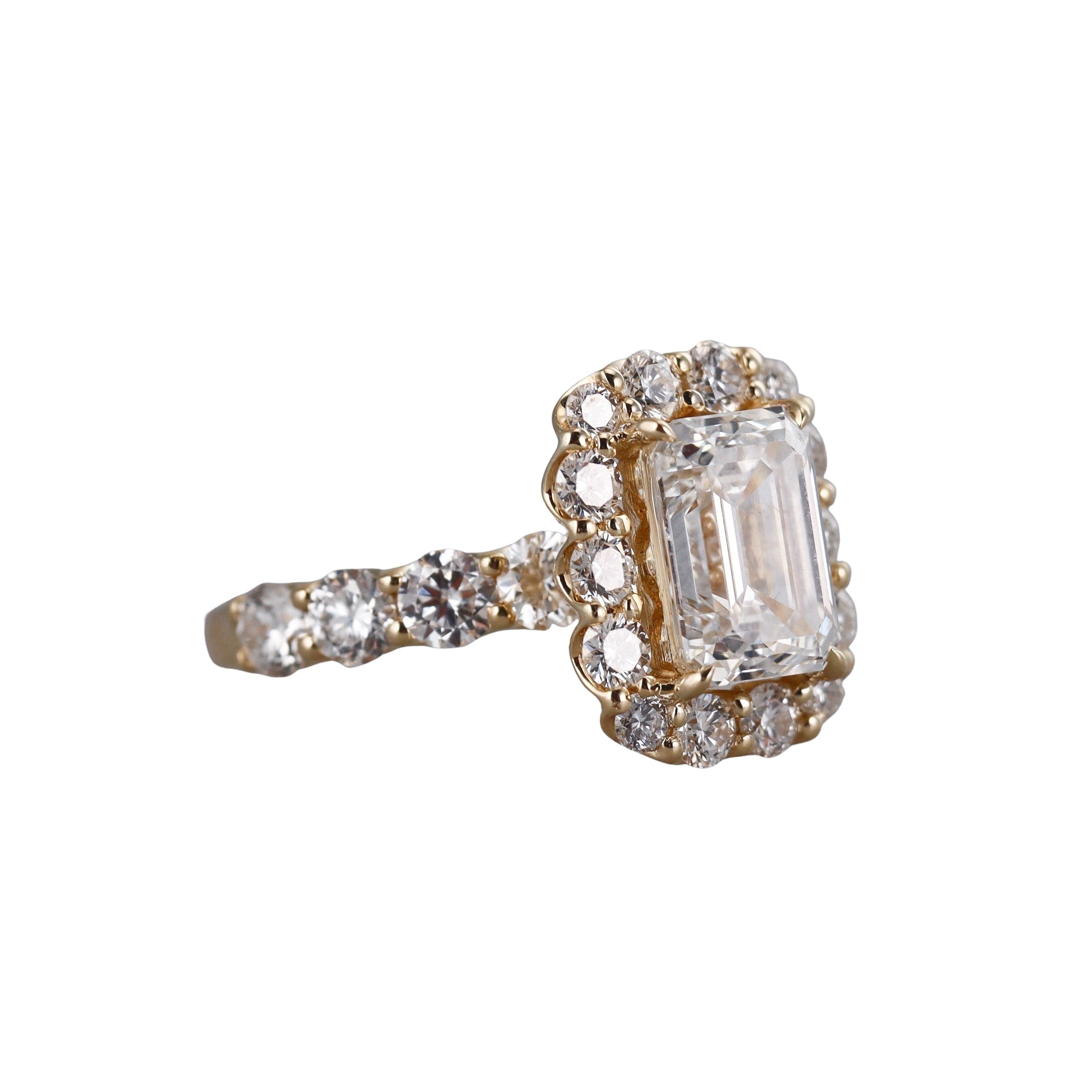 14k Solid Gold IGI Lab Grown 5.32ctw Diamond Engagement Ring