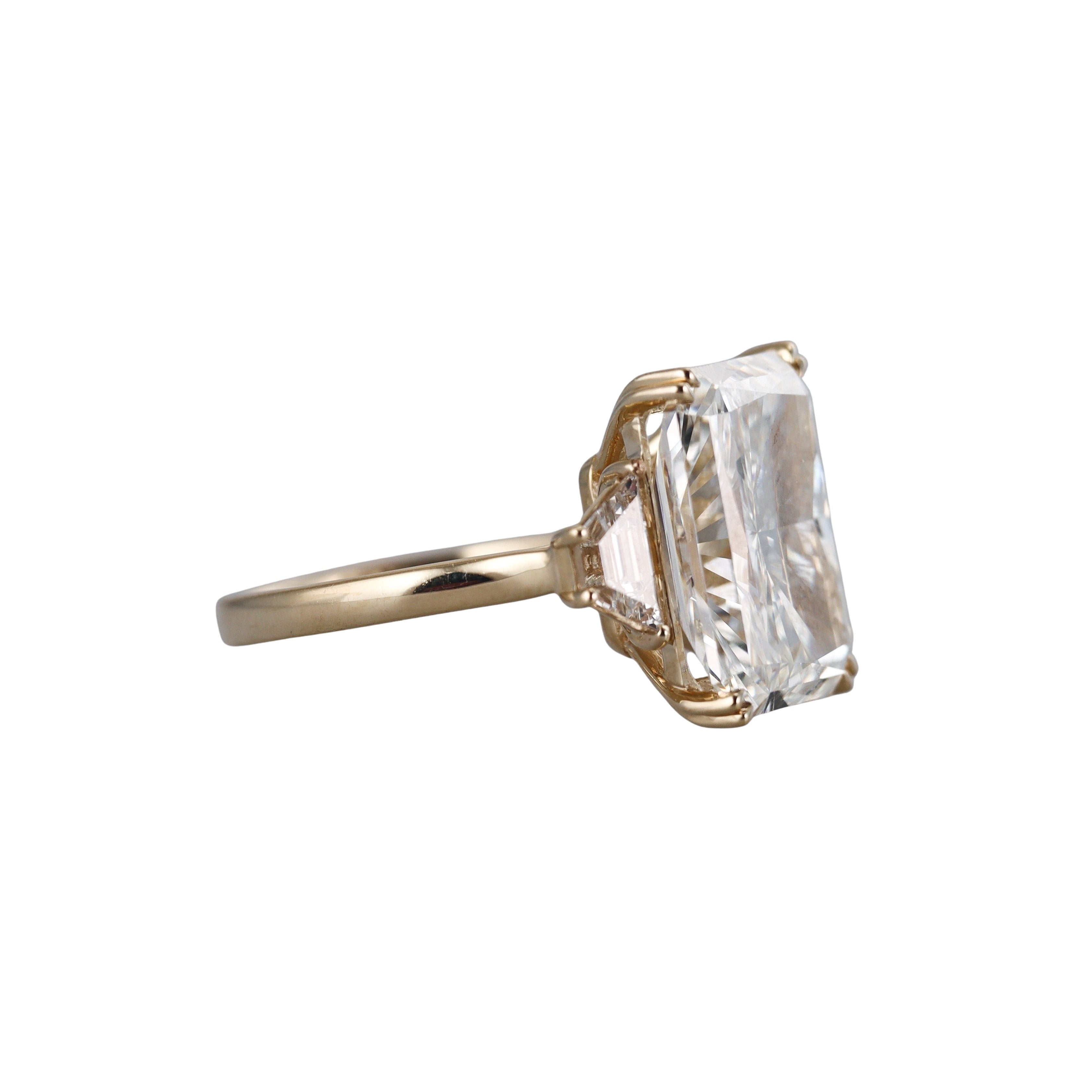 14k Solid Gold Lab Grown 10.91ct F/VVS2 Diamond Engagement Ring