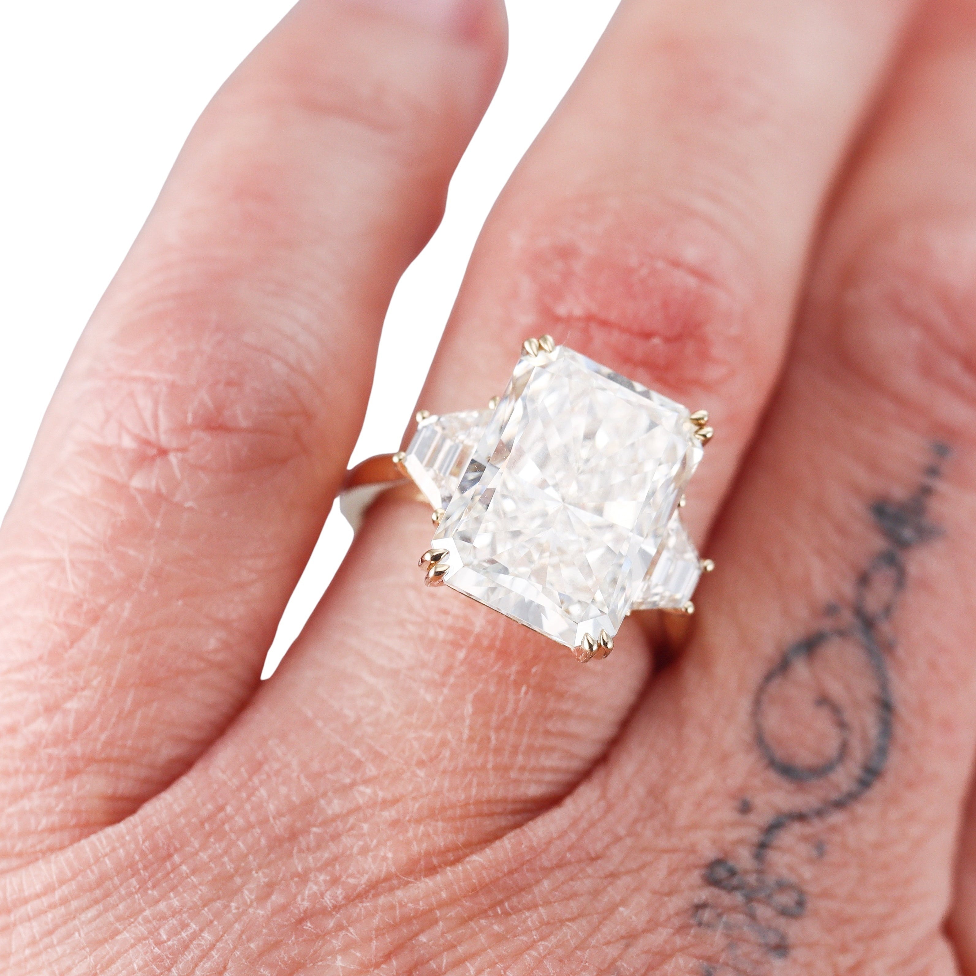 14k Solid Gold Lab Grown 10.91ct F/VVS2 Diamond Engagement Ring