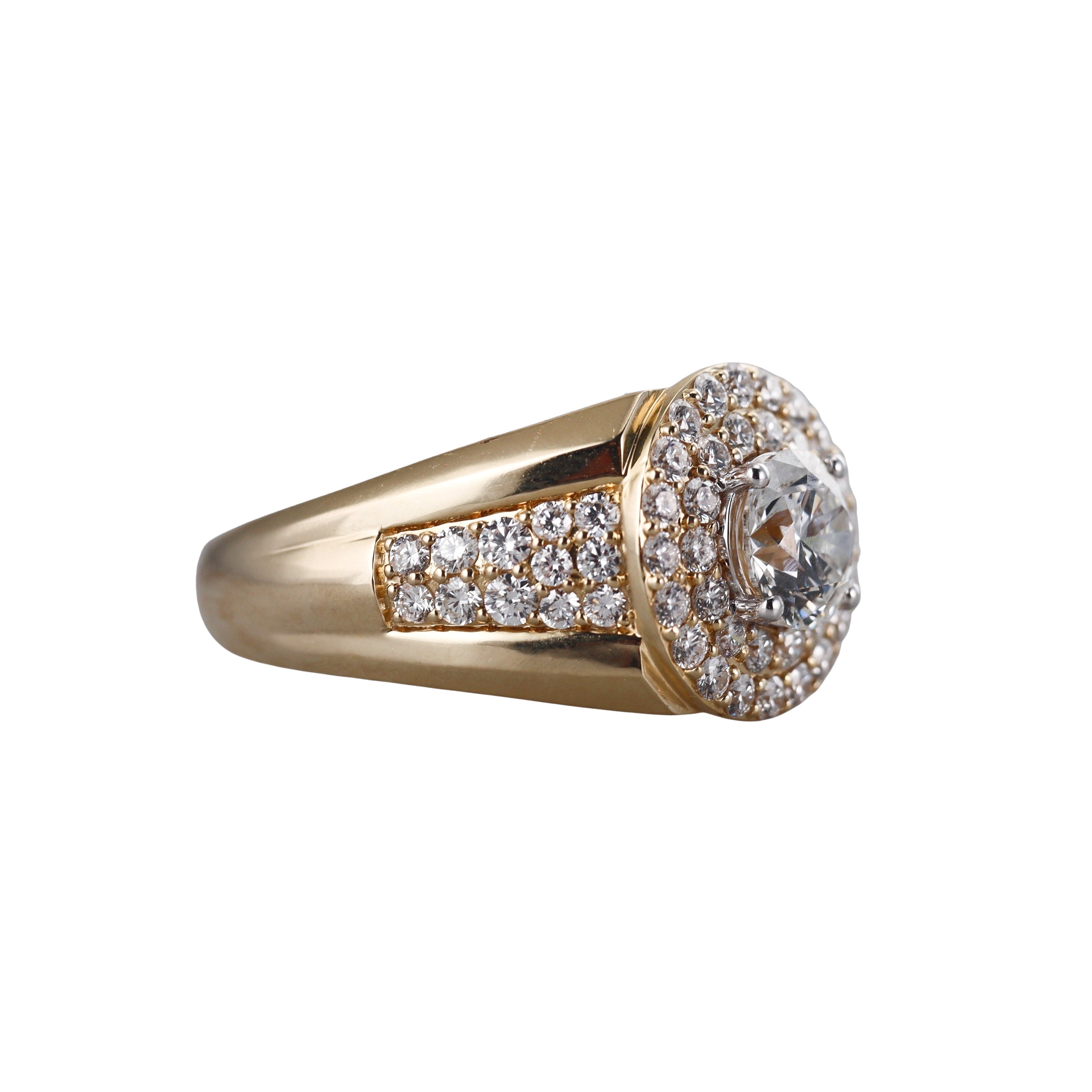 14k Solid Gold Lab Grown IGI 4.17ctw Round Diamond Ring