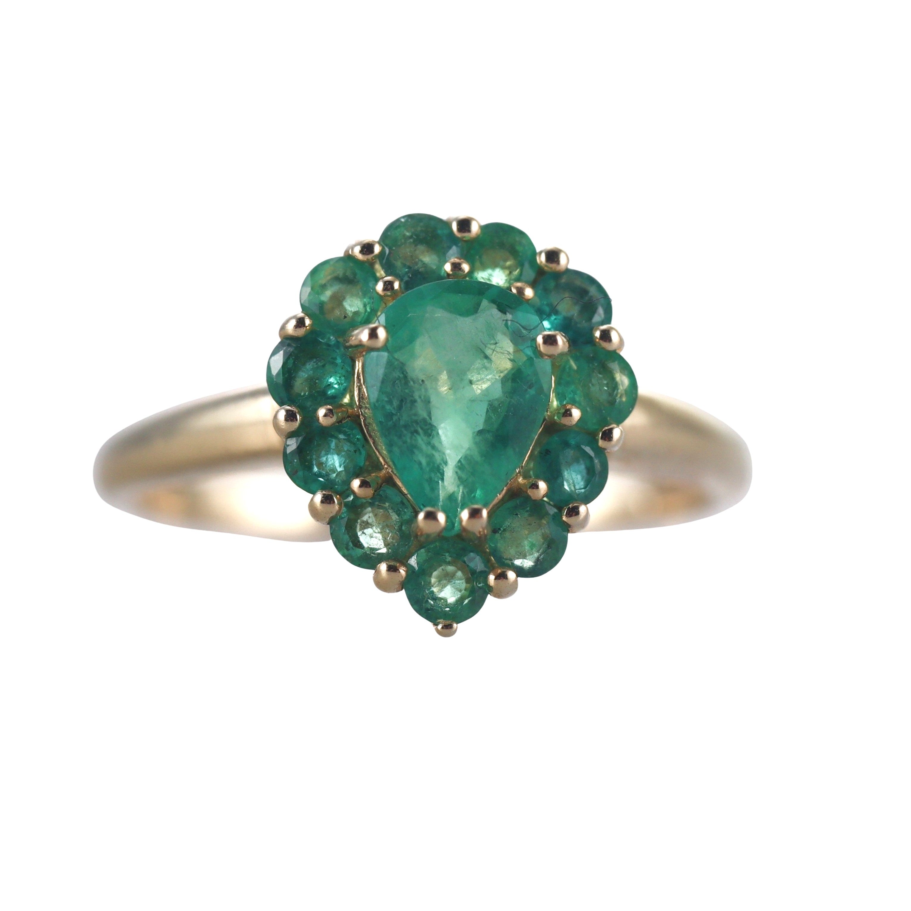 14k Yellow Gold Emerald Ring