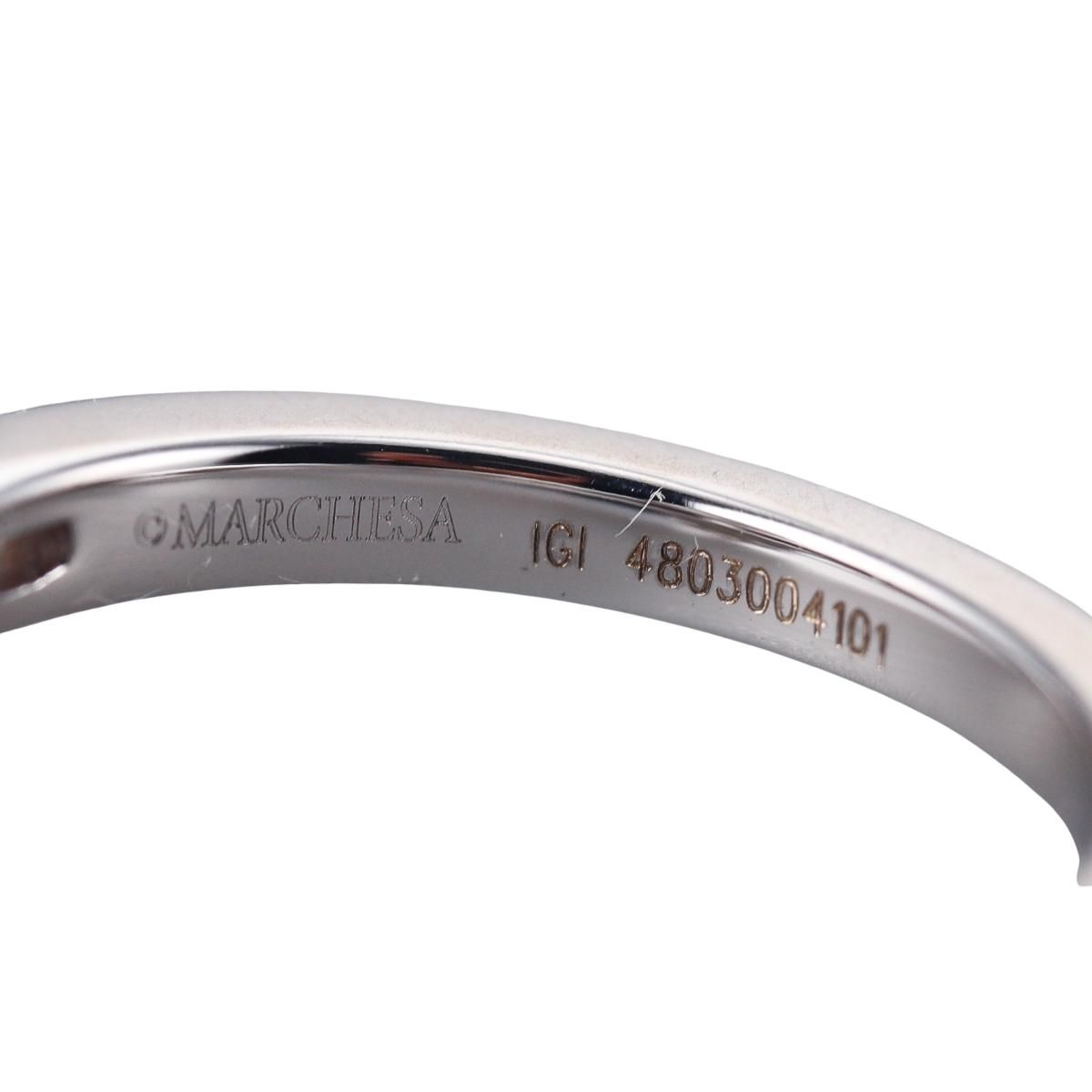 IGI Certified Marchesa 18k Gold Diamond Engagement Ring