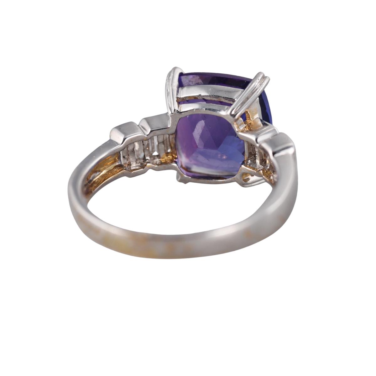 18k Gold 6.27ct Tanzanite Diamond Ring