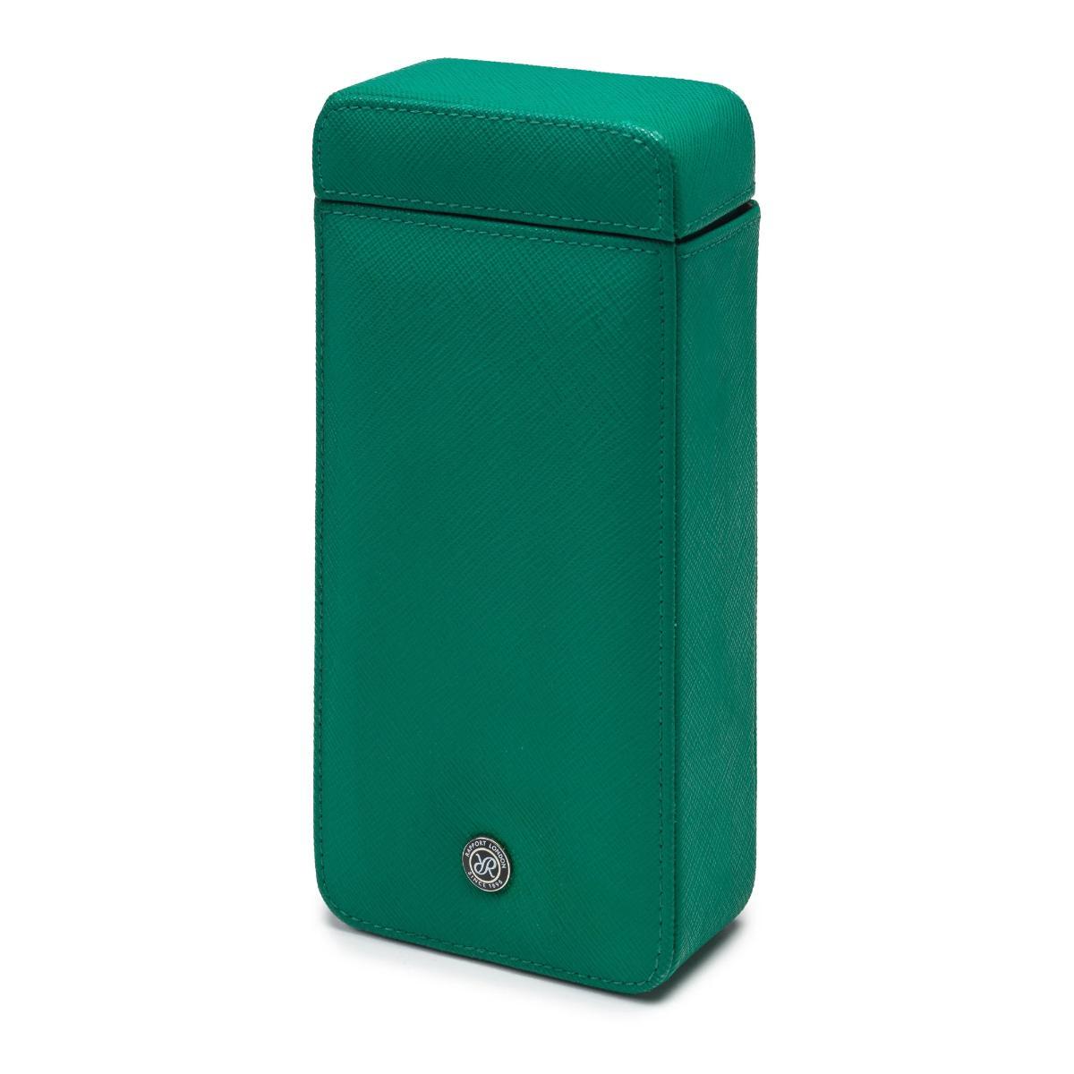 Rapport London Via Leather Single Watch Slipcase In Green