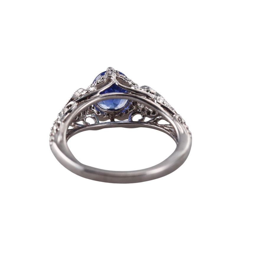 14k Gold Diamond 1.80ct Sapphire Ring