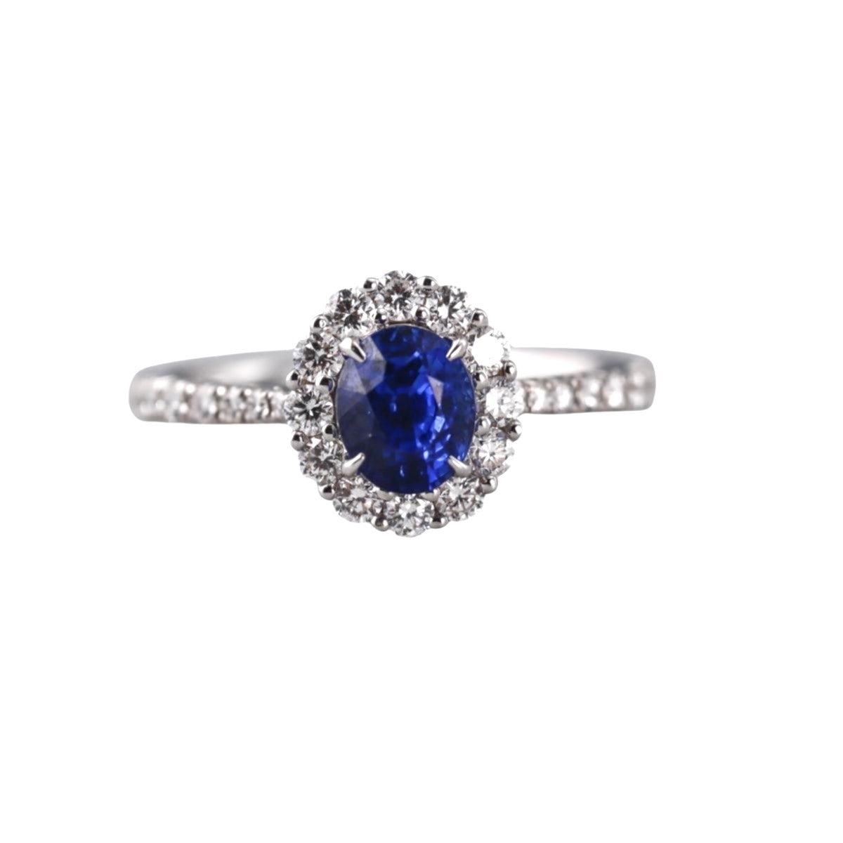 18k Gold Diamond Sapphire Ring