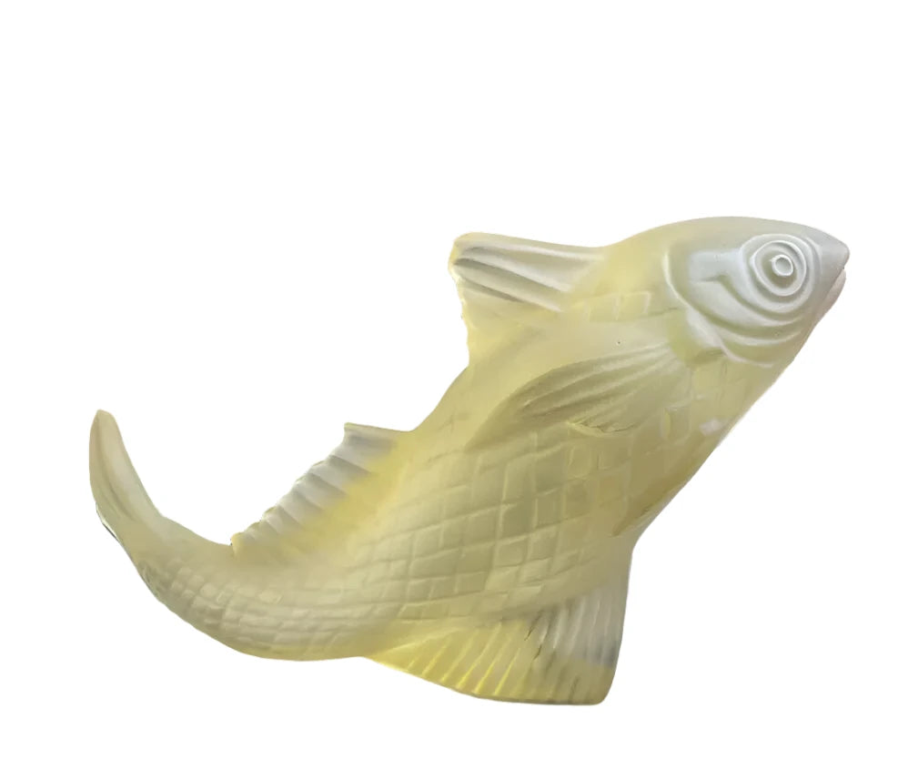 Baccarat Crystal Yellow Fish Bass Koi Figurine B-001