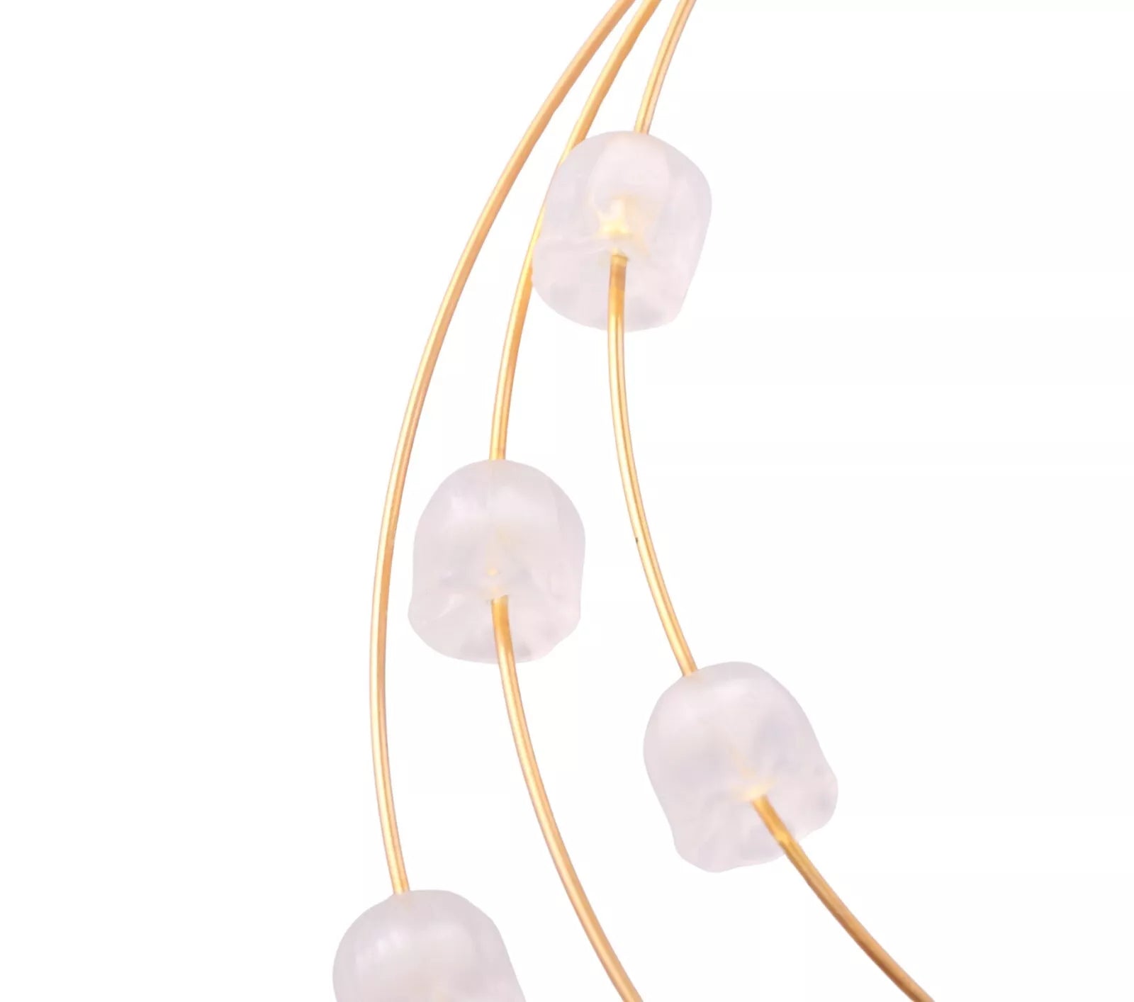 Lalique Crystal Muguet Lily of the Valley Necklace OG-3436