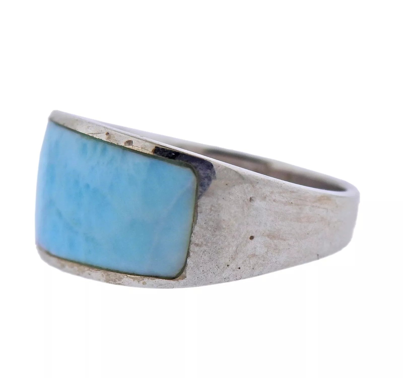 Marahlago  Sterling Silver Larimar Ring Retail $286  #42