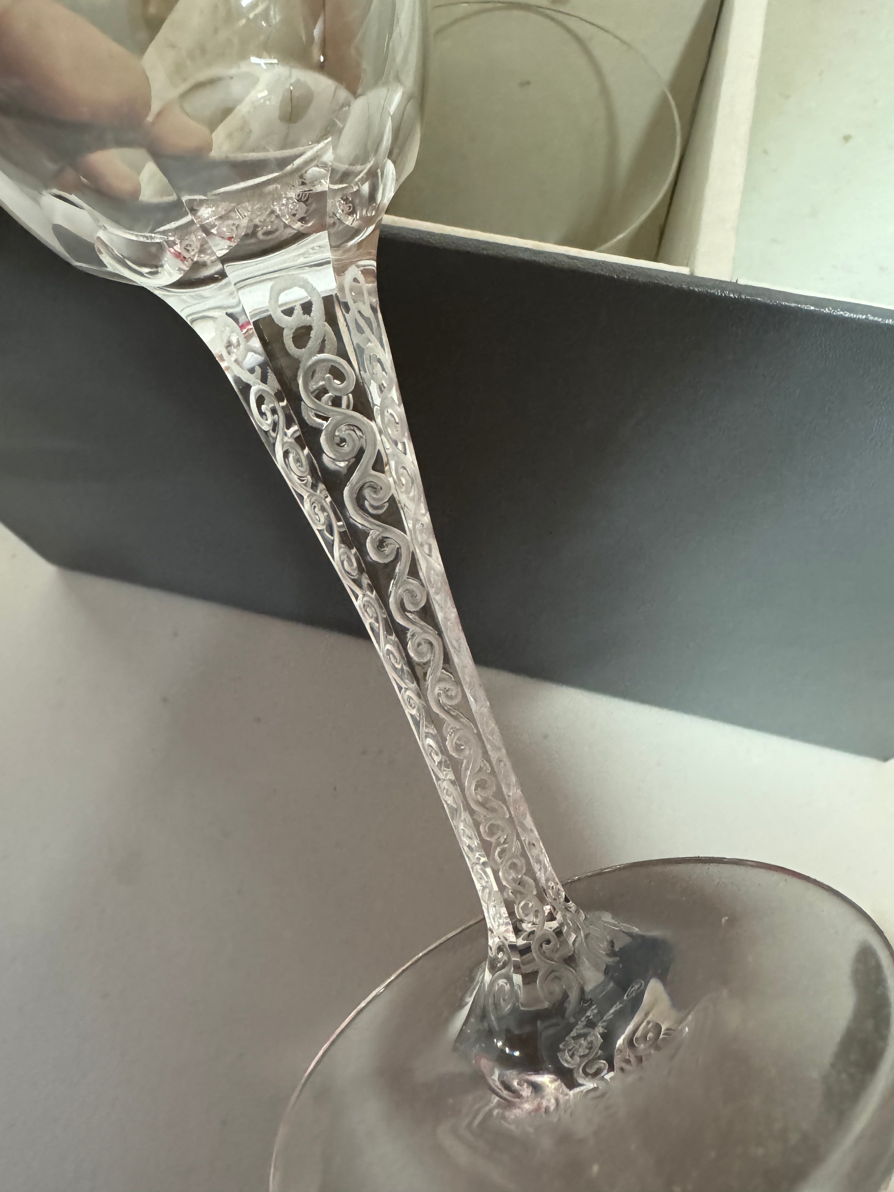 Lalique Treves Water Goblet Set of 6