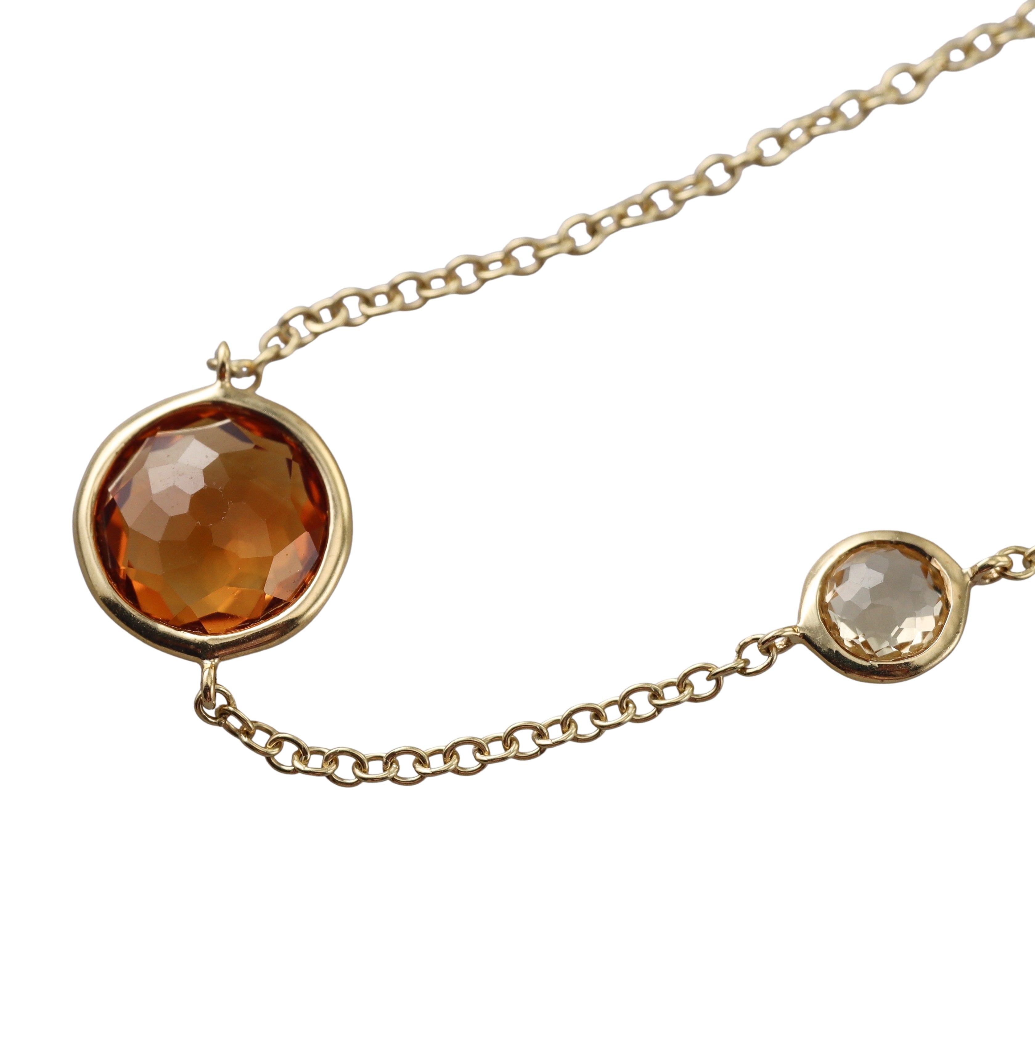 Ippolita Lollipop 18k Gold Citrine Station Necklace