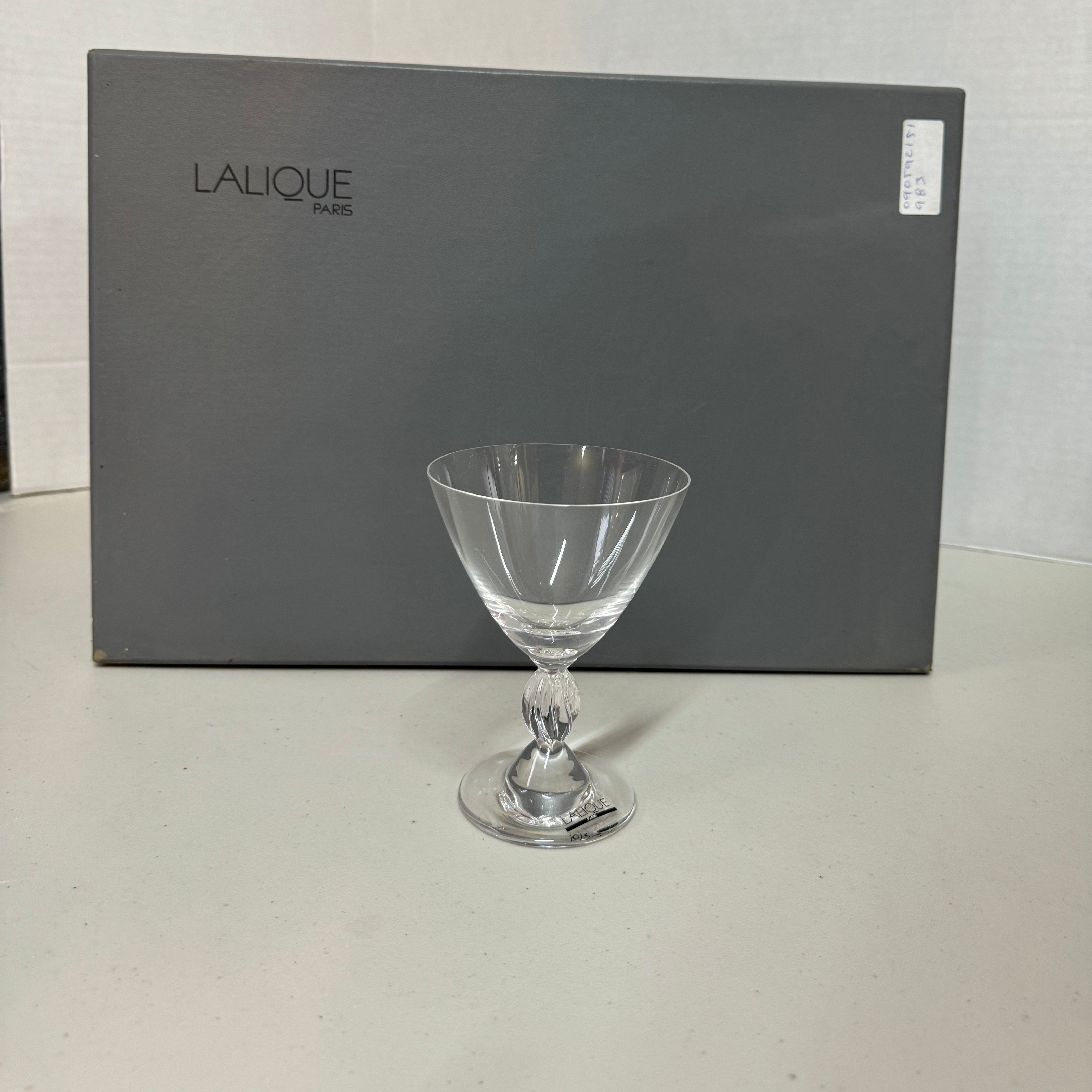 Lalique Frejus Champagne Sherbet Flute Set of 6