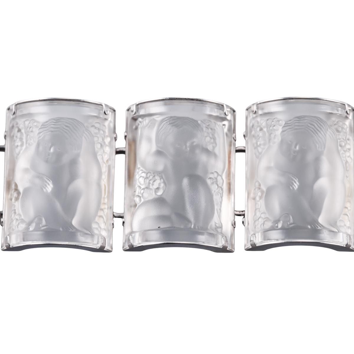 Lalique Enfants Amongst Grapes Crystal Nysa Bracelet