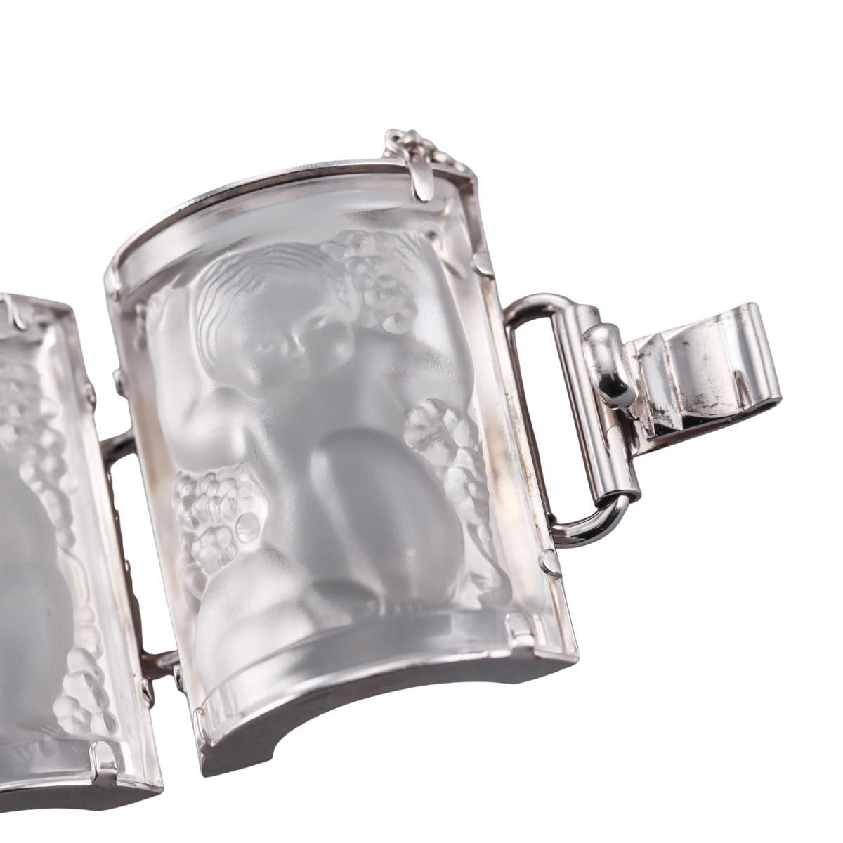 Lalique Enfants Amongst Grapes Crystal Nysa Bracelet