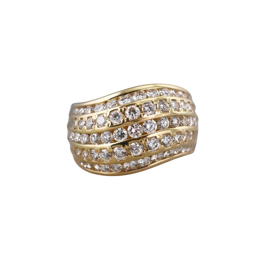 1980s Viuntage Diamond 18k Gold Ring
