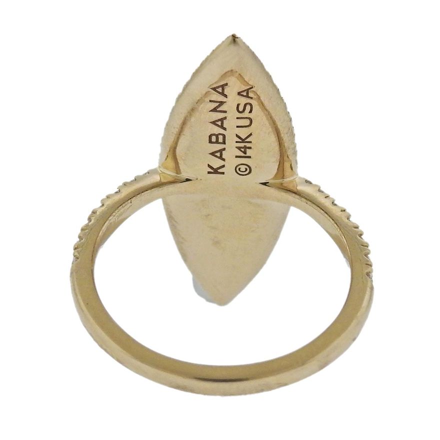 Kabana 14k Gold Kingman Turquoise Diamond Ring