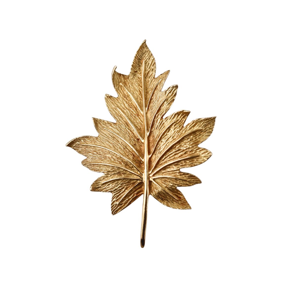 Tiffany & Co Vintage 18k Gold Leaf Brooch Pin