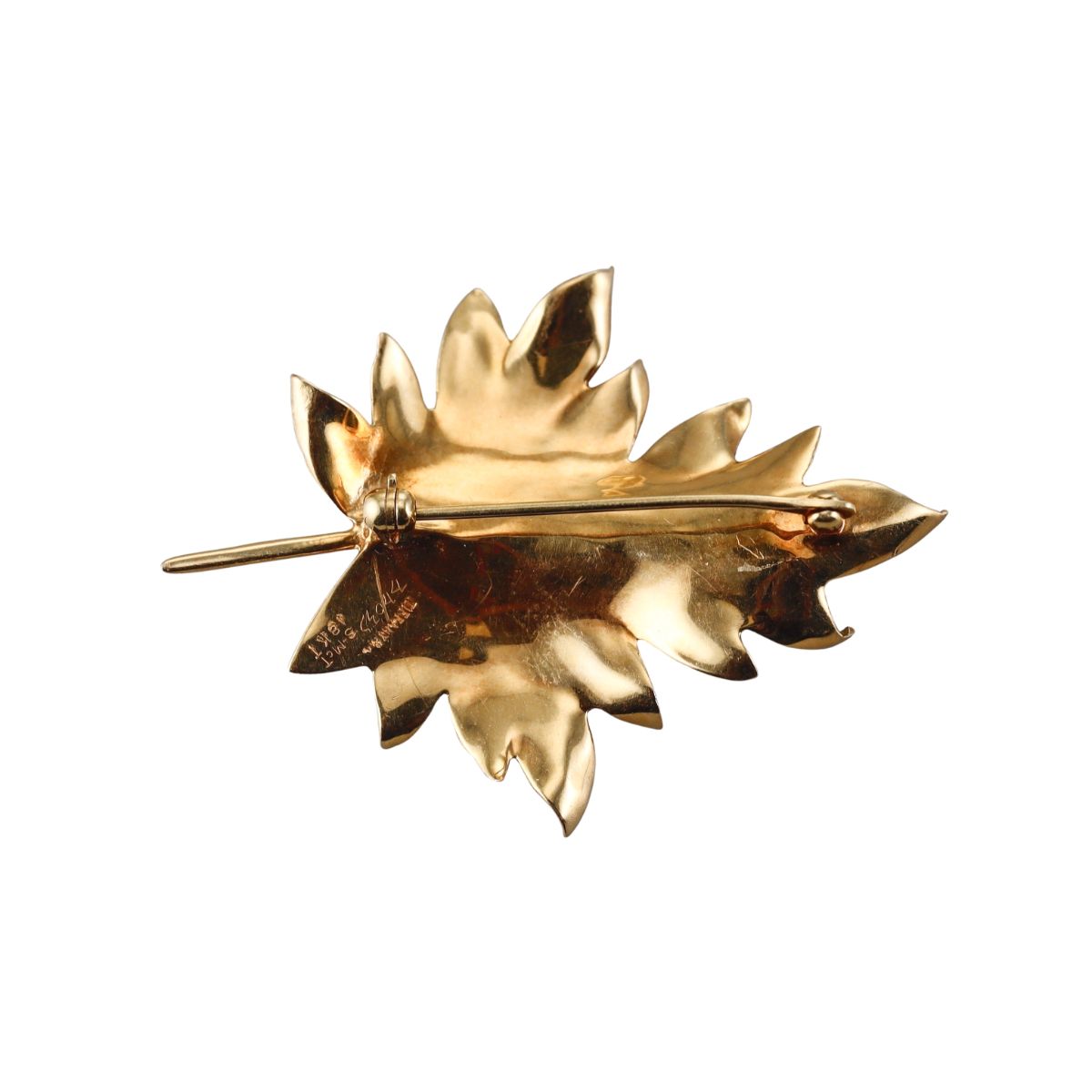 Tiffany & Co Vintage 18k Gold Leaf Brooch Pin