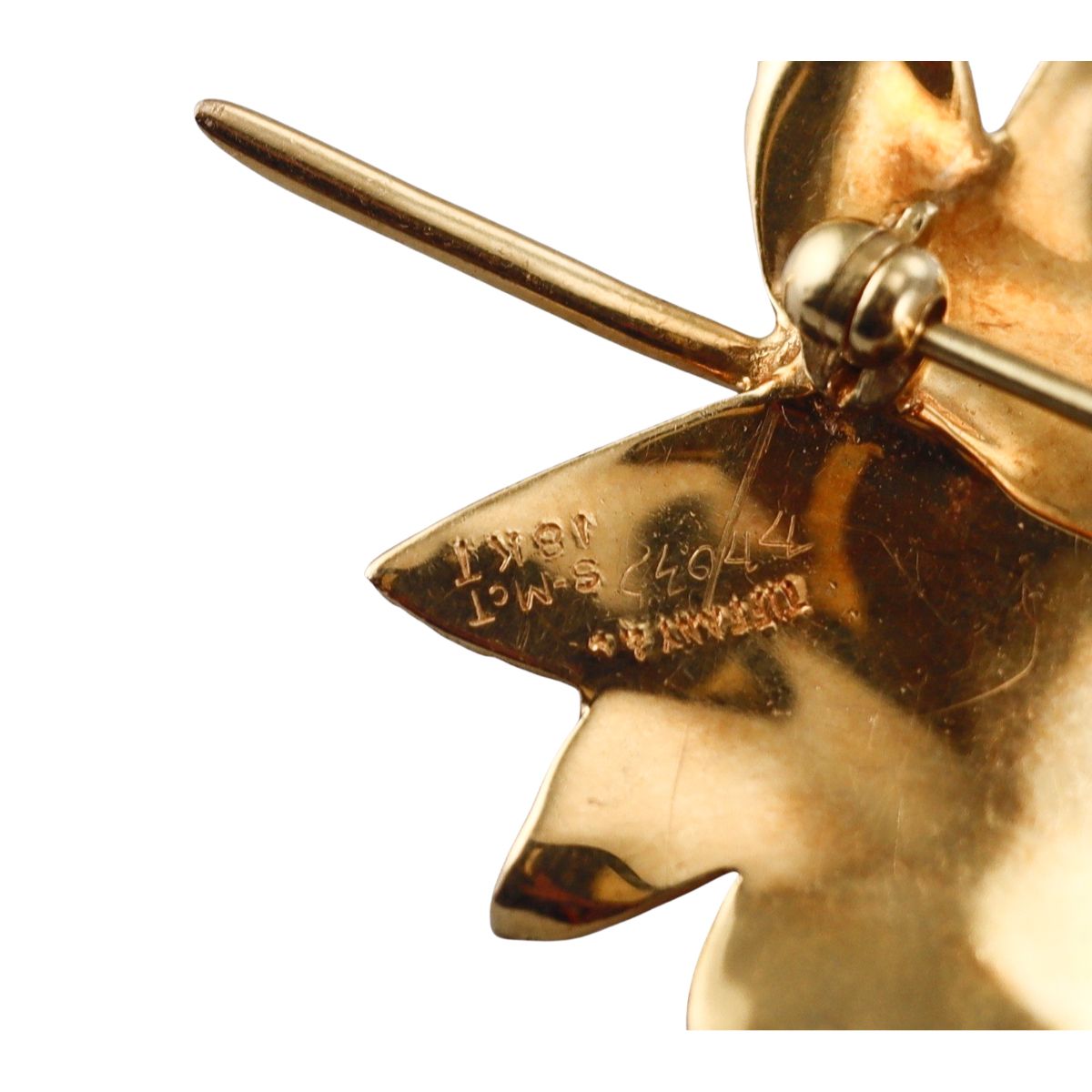Tiffany & Co Vintage 18k Gold Leaf Brooch Pin