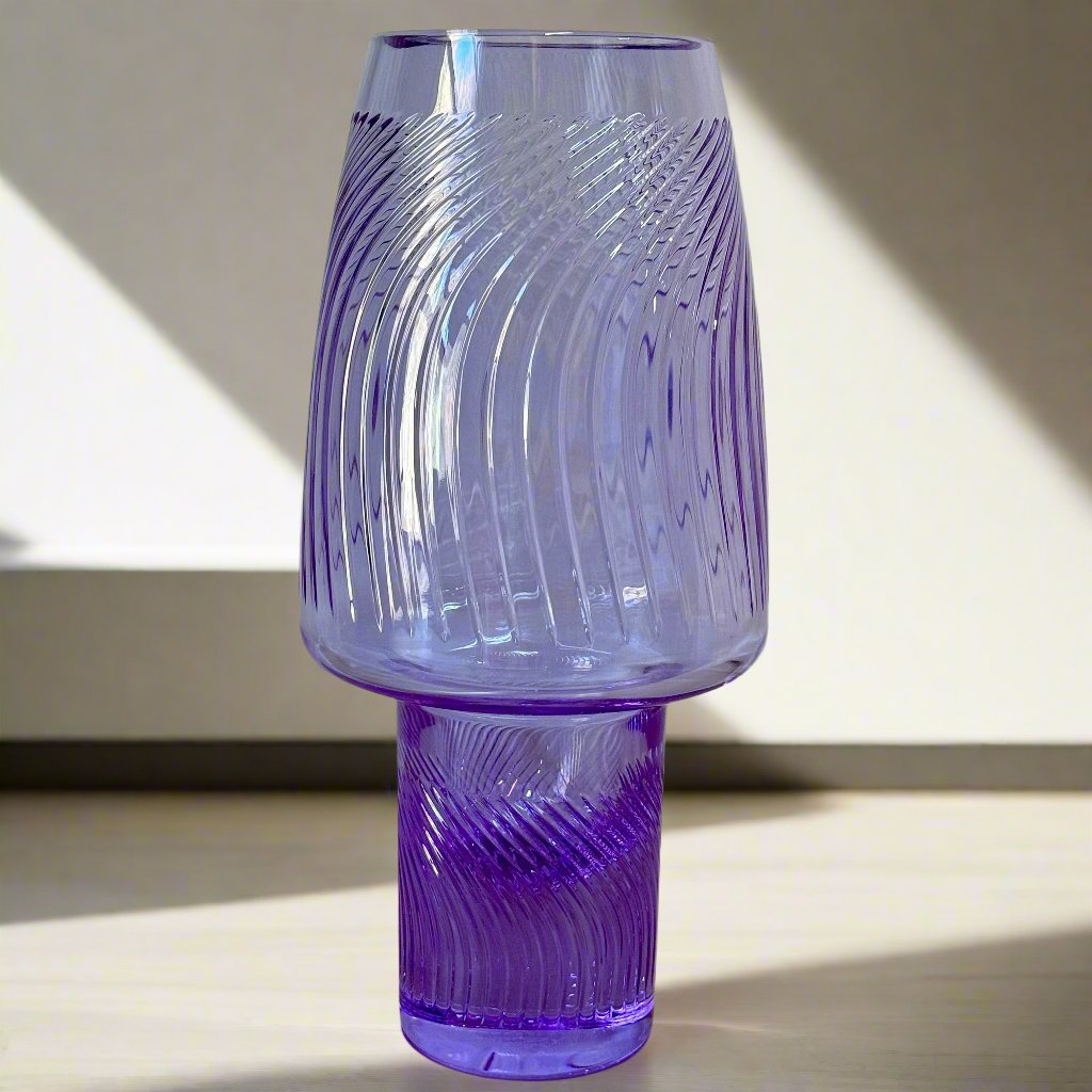 New Old Stock Saint Louis Lantern Crystal Neodyme Vase 076051