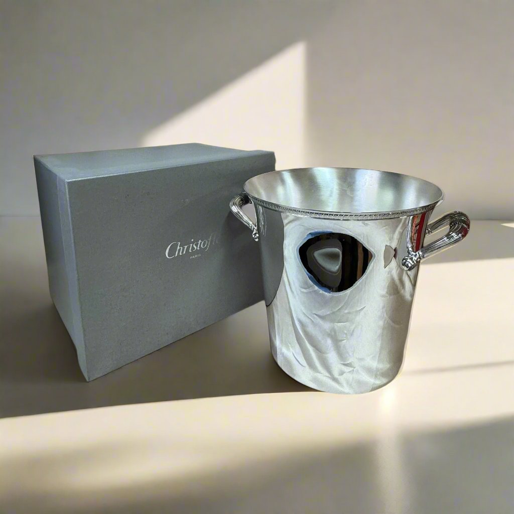 Christofle Silver Plated Malmaison 2 Bottle Champagne Bucket Cooler B04240439