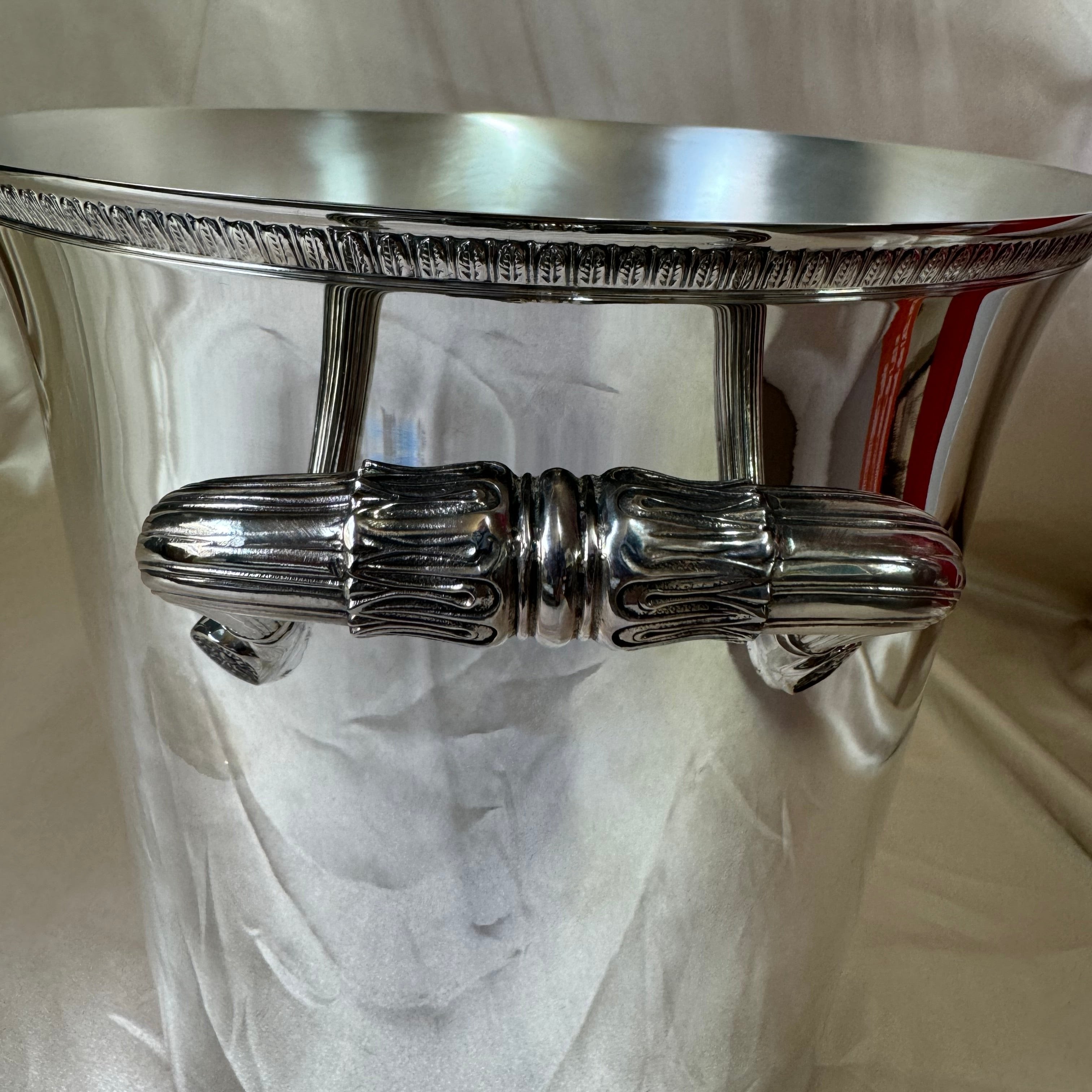 Christofle Silver Plated Malmaison 2 Bottle Champagne Bucket Cooler B04240439