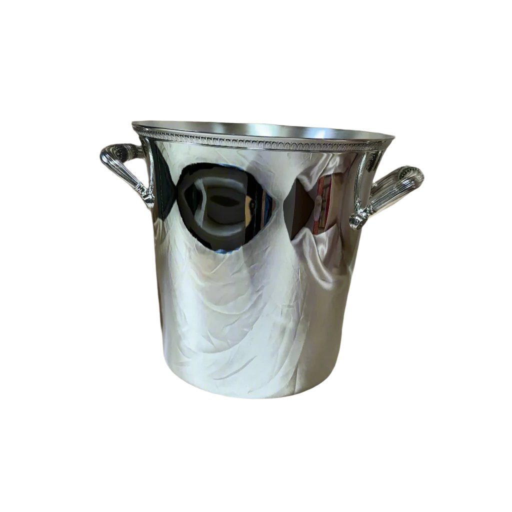 Christofle Silver Plated Malmaison 2 Bottle Champagne Bucket Cooler B04240439