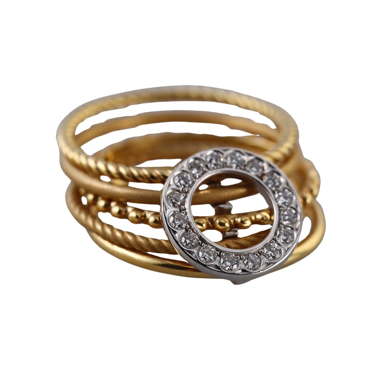 Carrera y Carrera Melodia Diamond Gold Ring