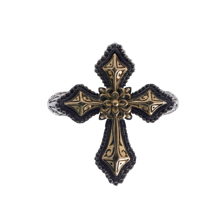 Konstantino Kleos Gold Silver Cross Ring