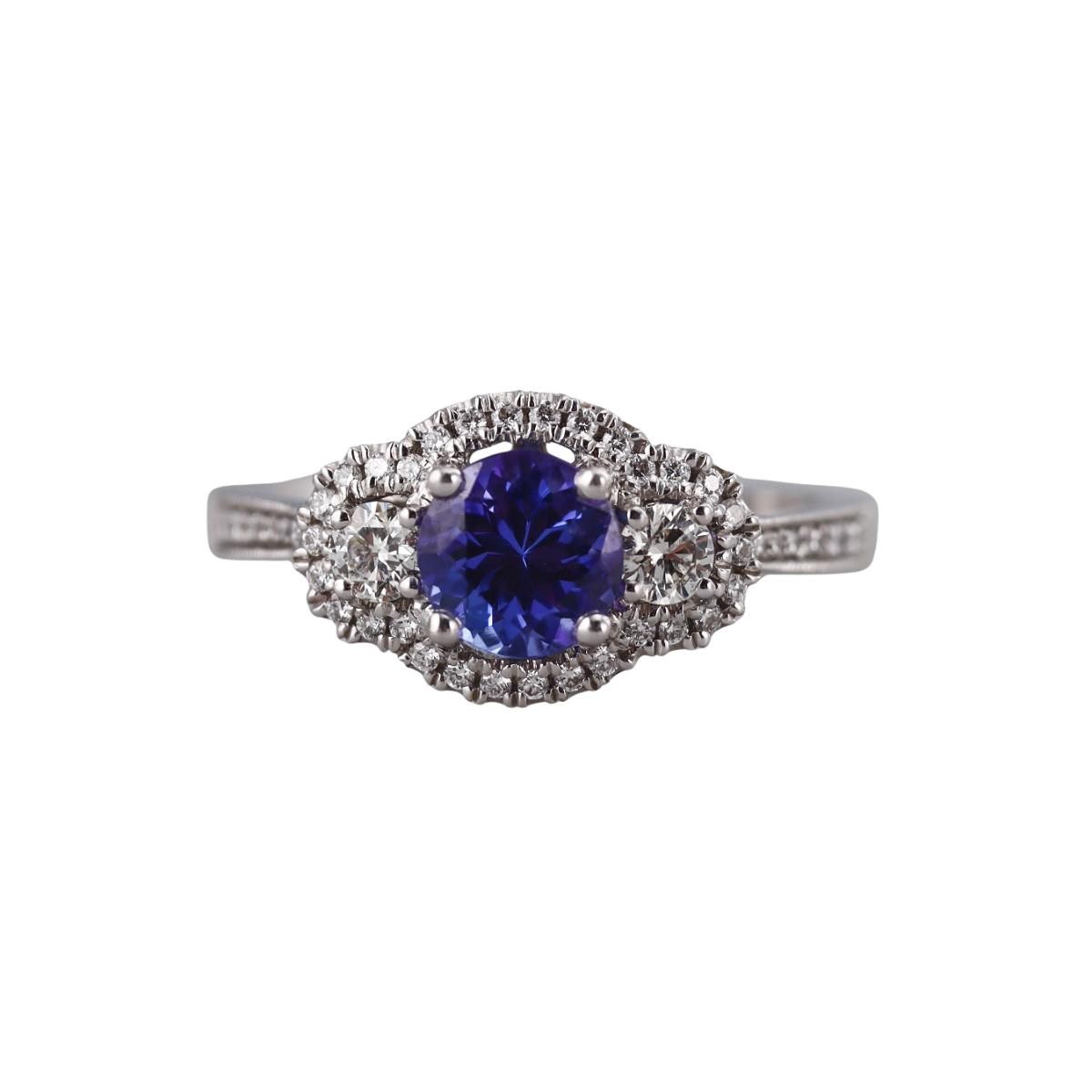 14k Gold Diamond Tanzanite Ring