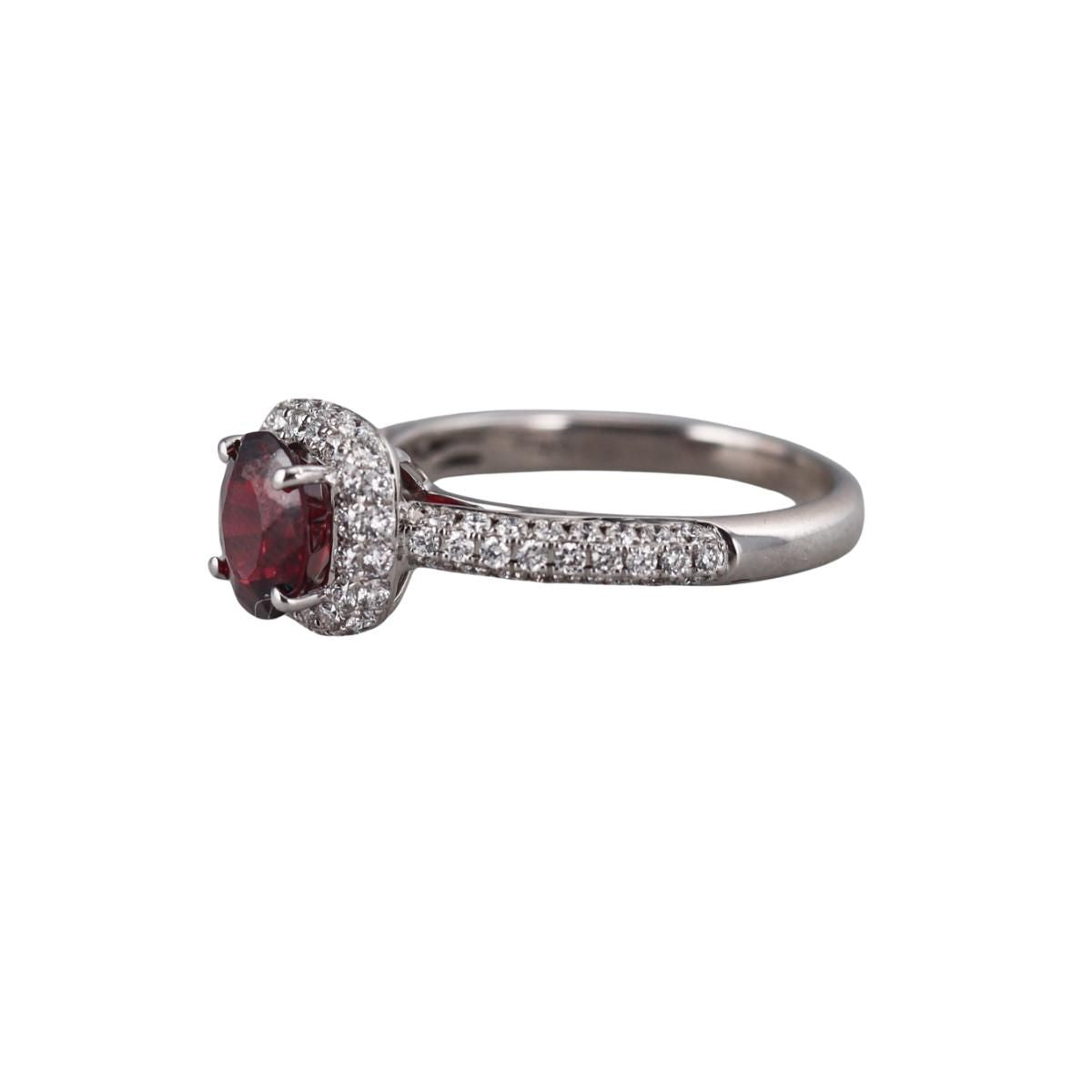 14k Gold Diamond 1.56ct Garnet Ring
