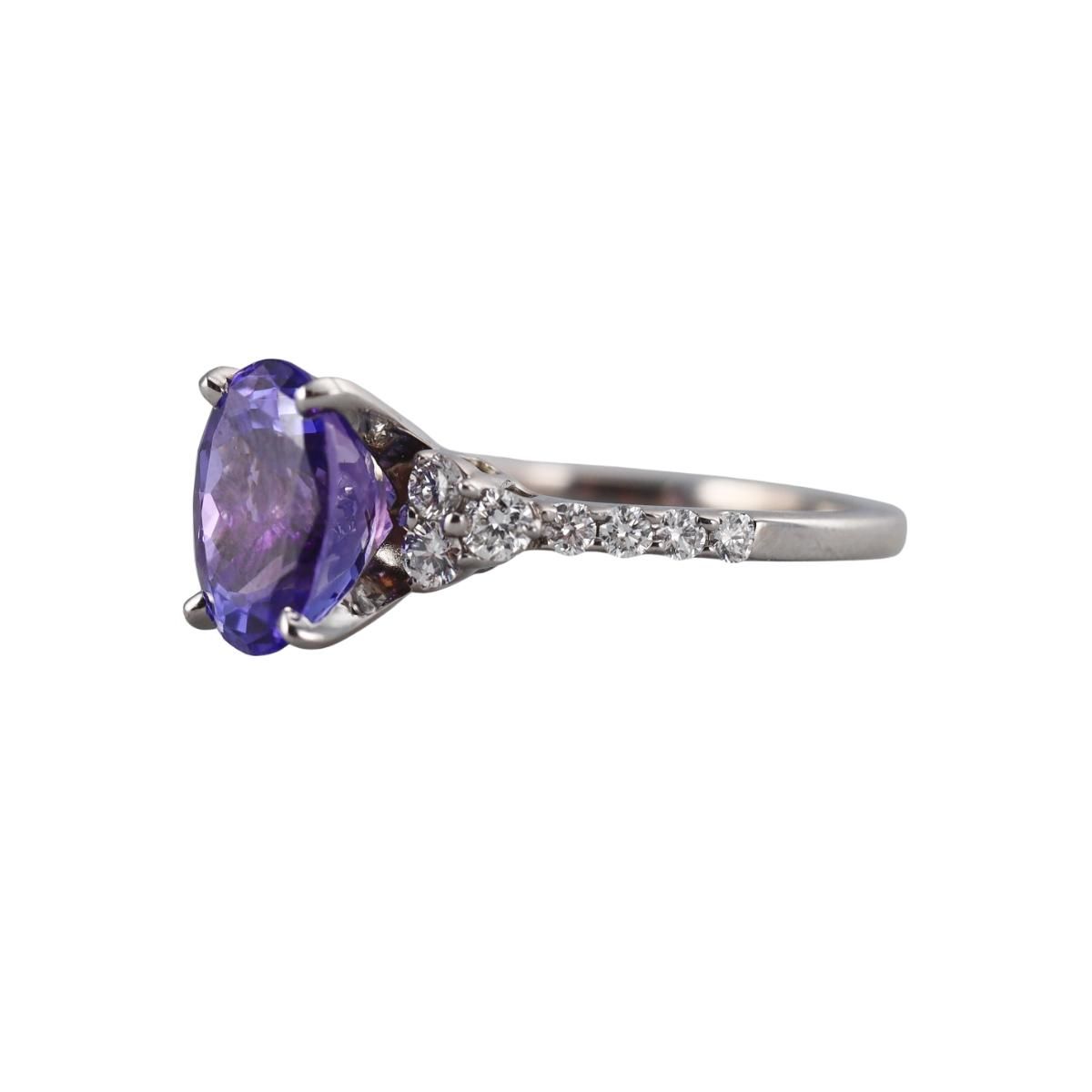 2.88ct Tanzanite Diamond 14k Gold Ring