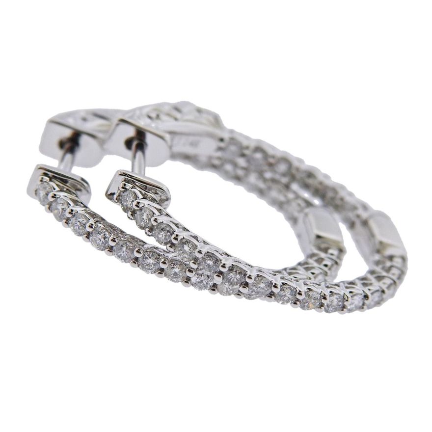 Diamond Gold Hoop Earrings