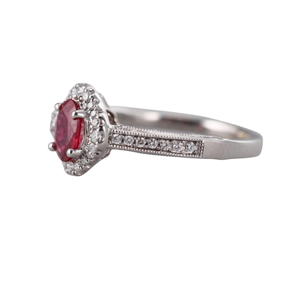 14k Gold Diamond Ruby Ring