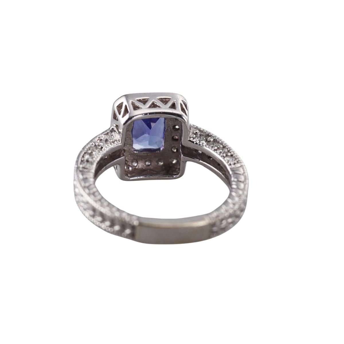 1.00ct Tanzanite Diamond 14k Gold Ring