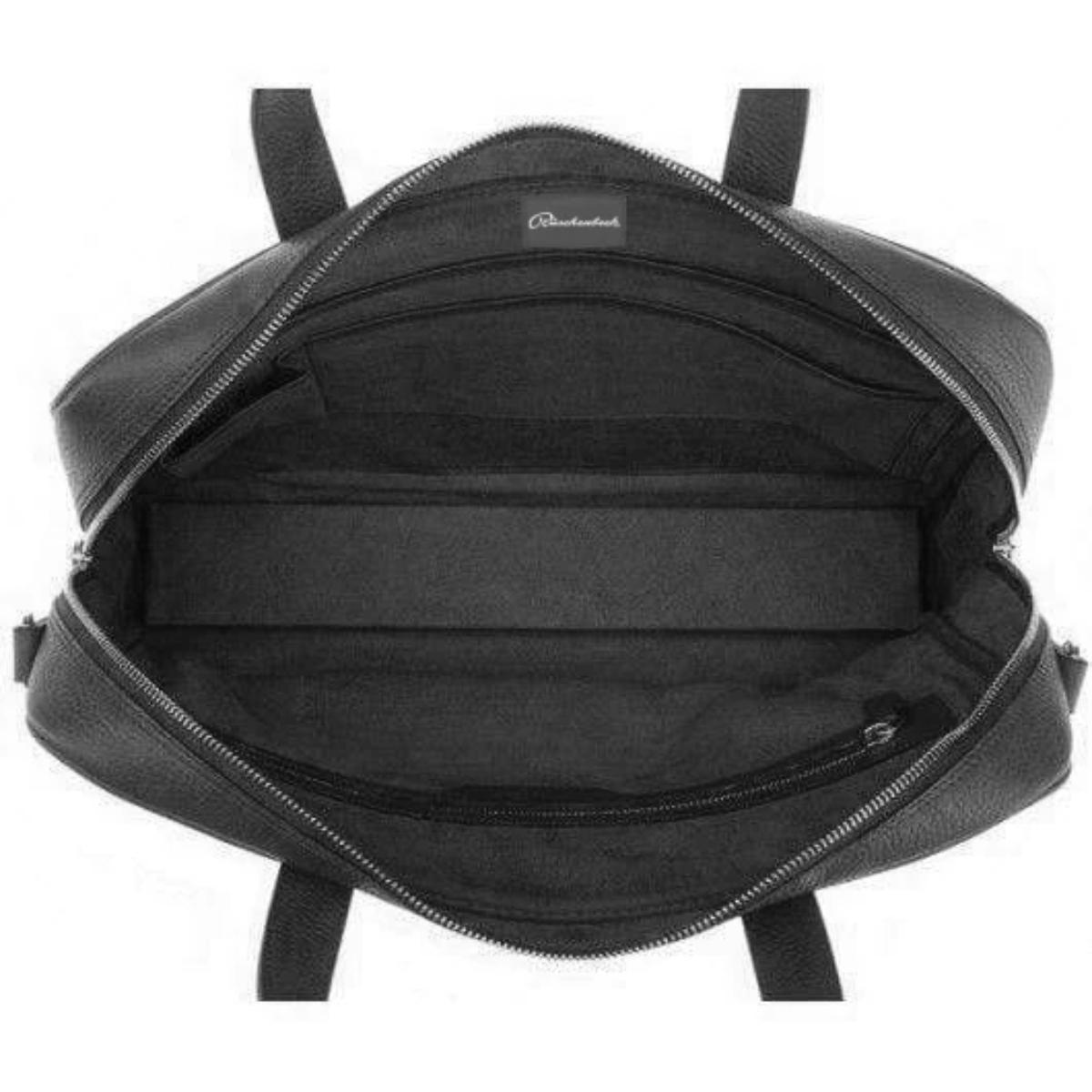 Rapport London Berkeley Leather Laptop Briefcase in Black