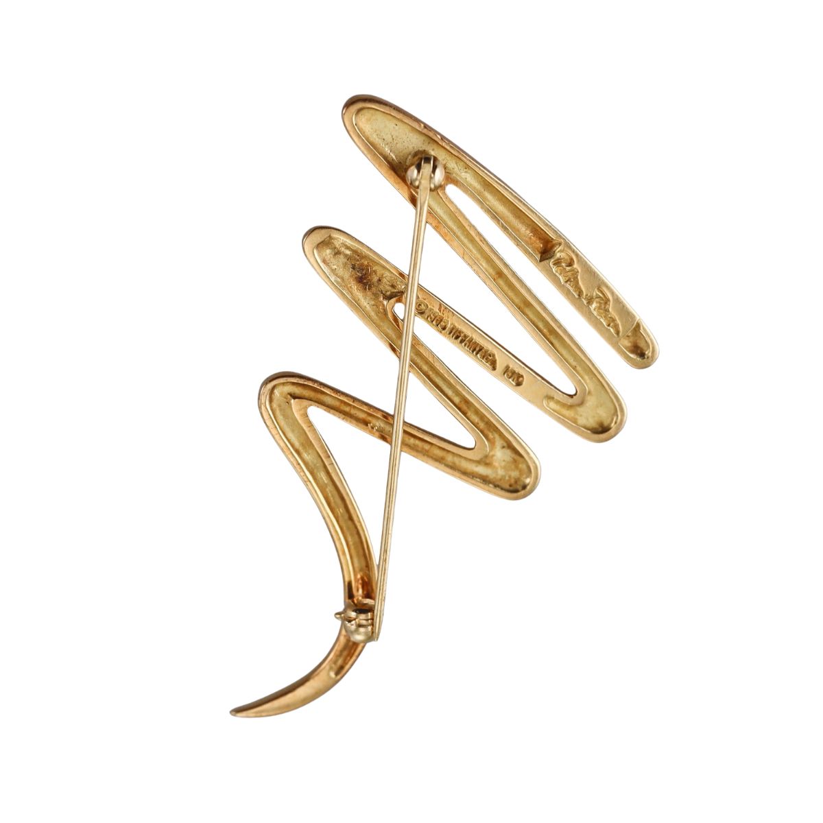 Tiffany & Co Paloma Picasso 18k Gold Zig Zag Brooch
